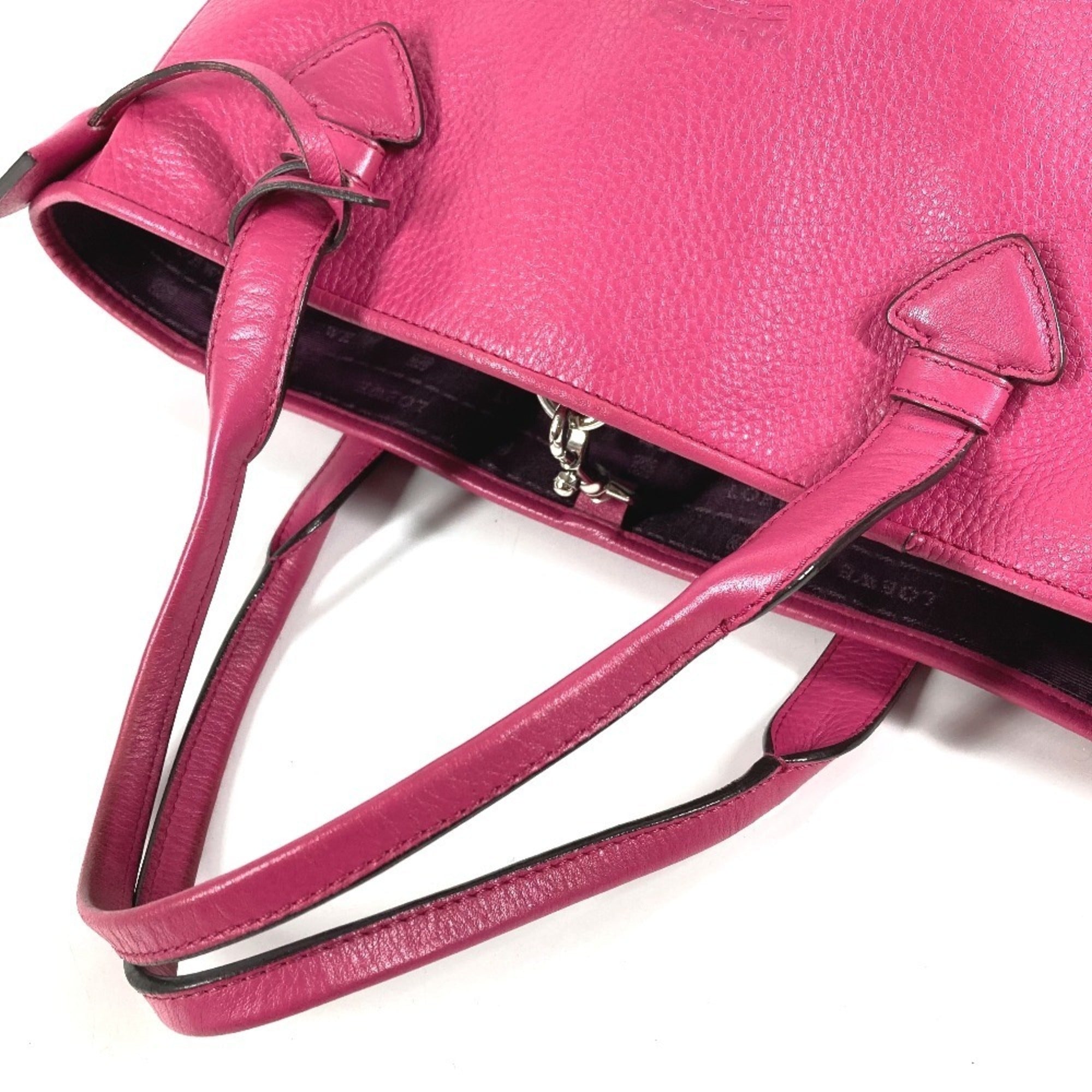Loewe Pink Leather Shoulder Bag Tote Bag (Pre-Owned)