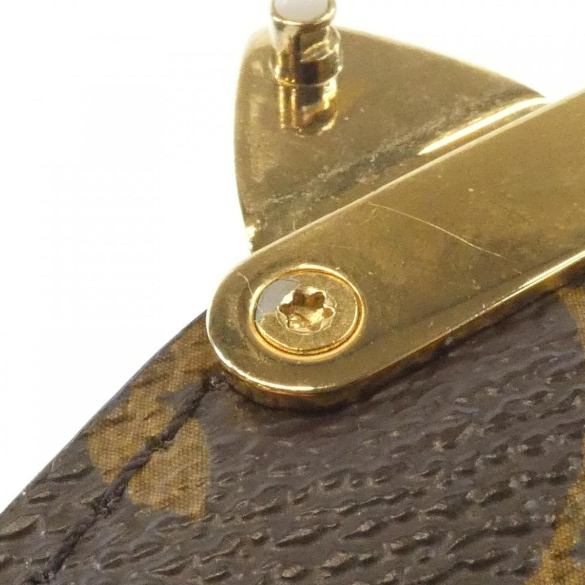 Louis Vuitton Marron Monogram Coated Canvas Handbag Pochette (Pre-Owned)