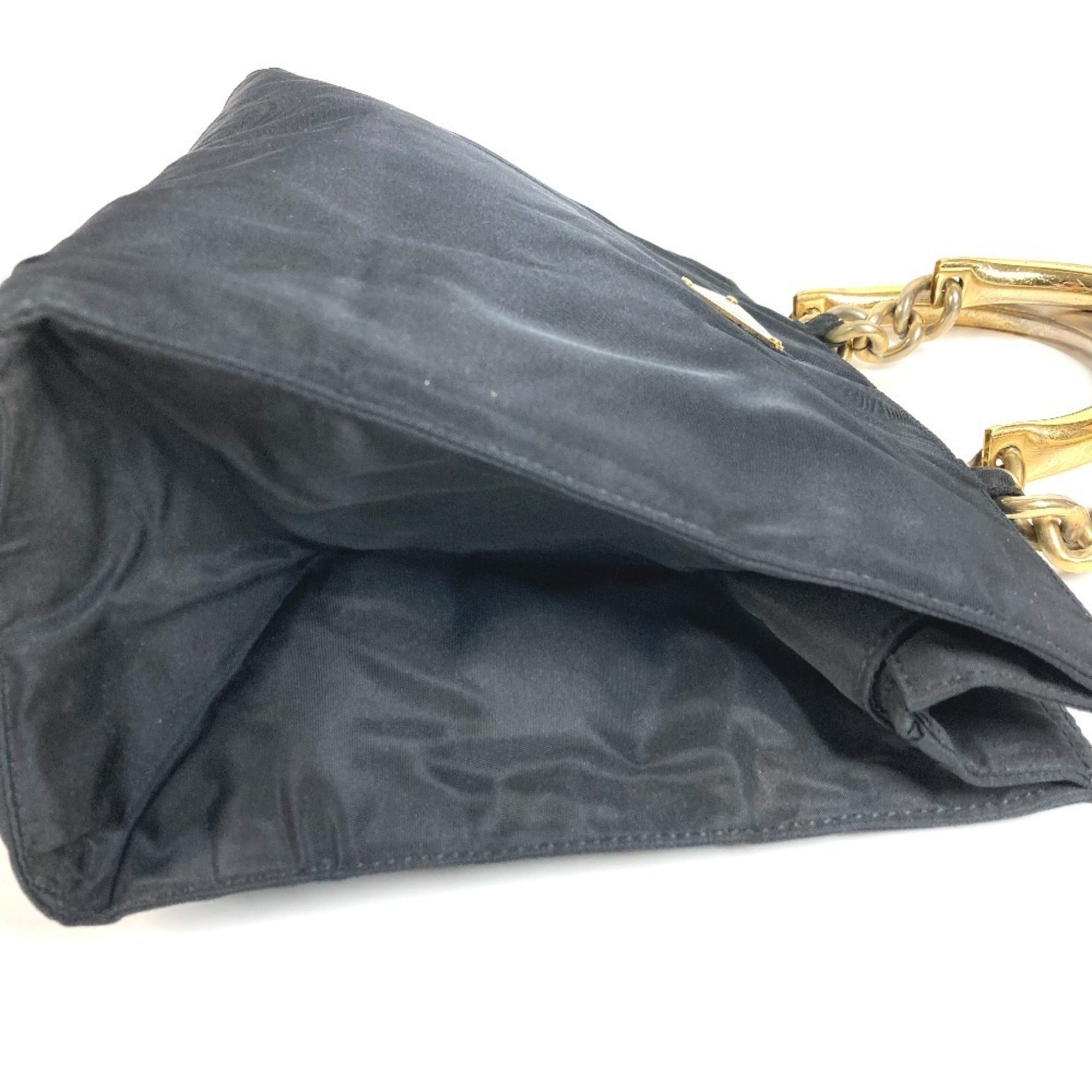 Prada Black Nylon Handbag Tote Bag (Pre-Owned)