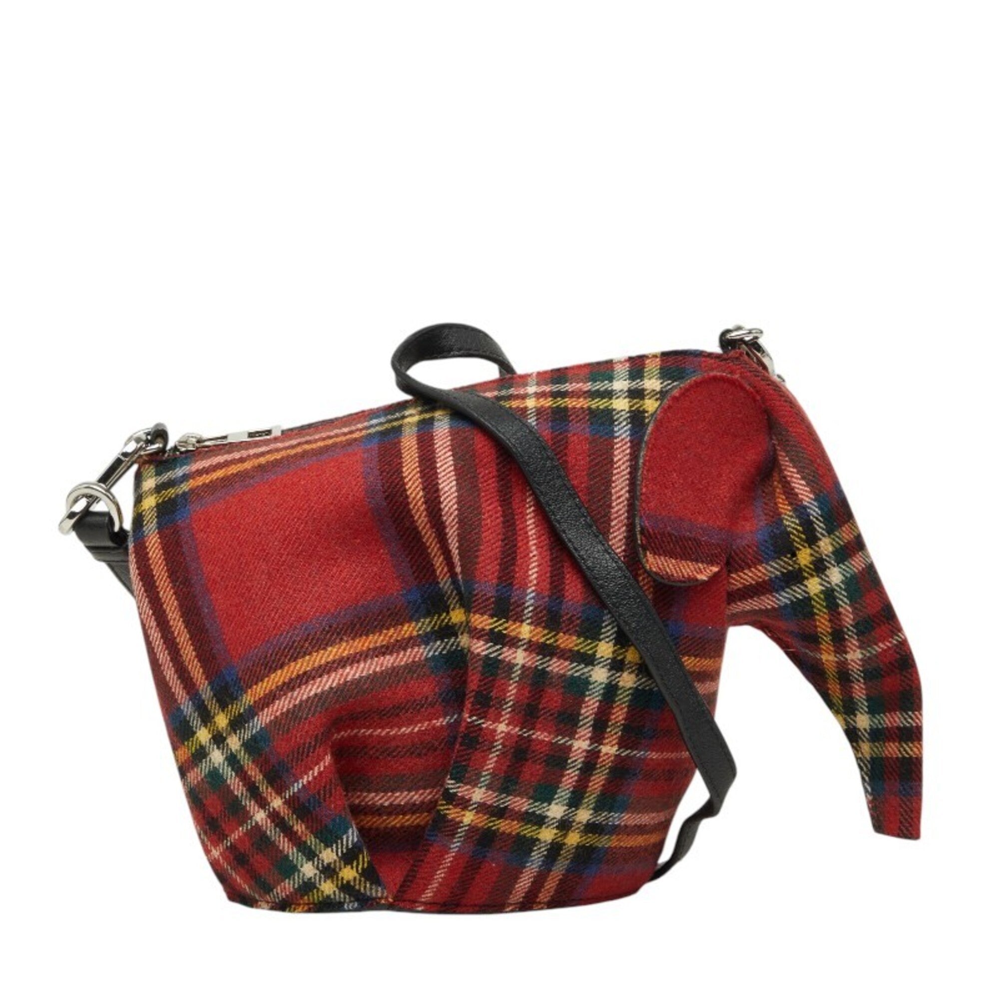 Loewe Multi-Color Red Color Wool Shoulder Bag (Pre-Owned)