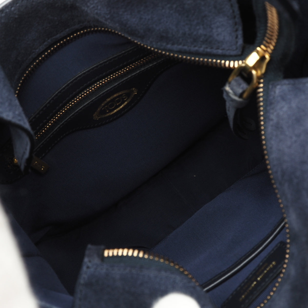 Tod's Navy Leather Handbag Shoulder Bag (Pre-Owned)