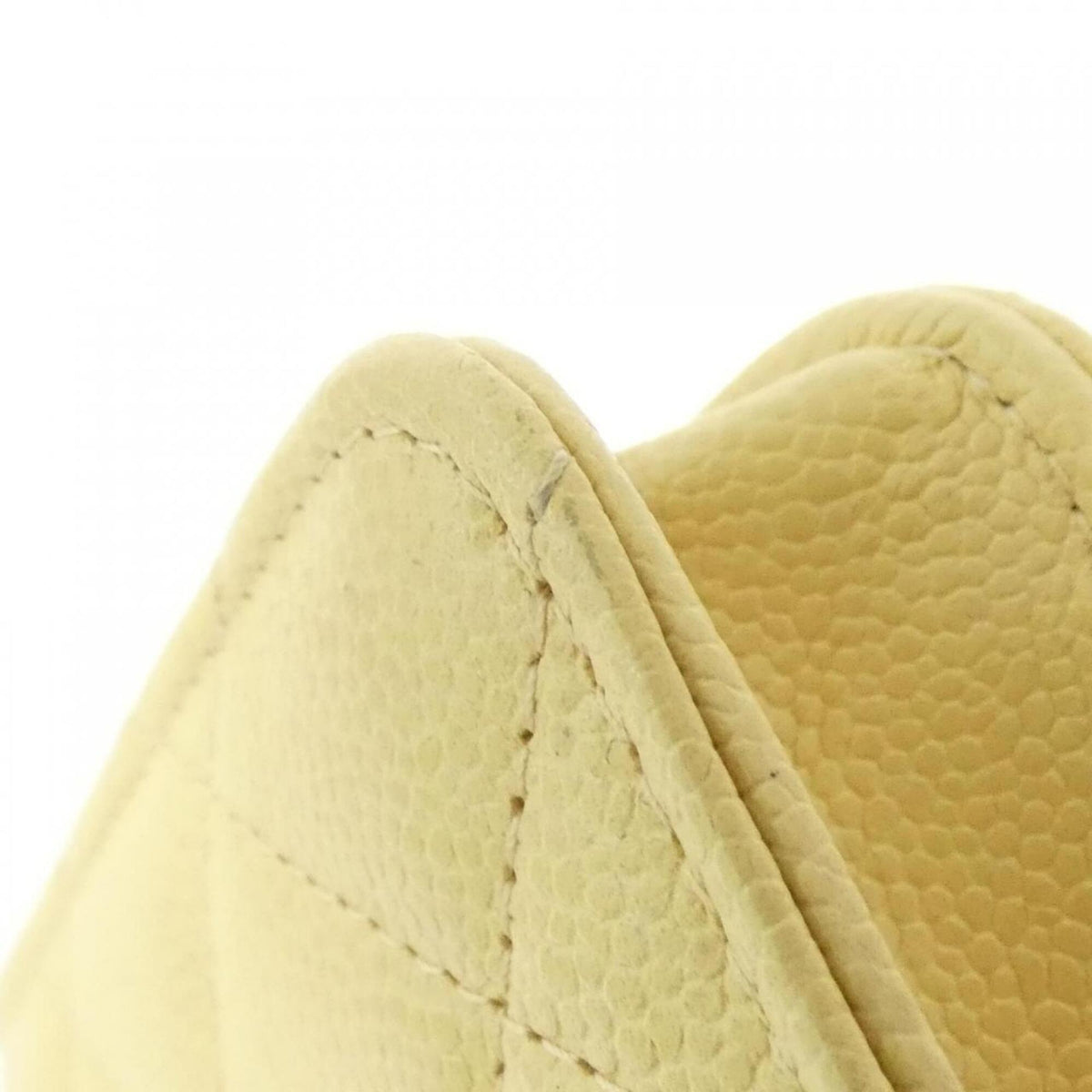 Chanel Yellow Grained Calfskin Chain/Shoulder Wallet (Pre-Owned)