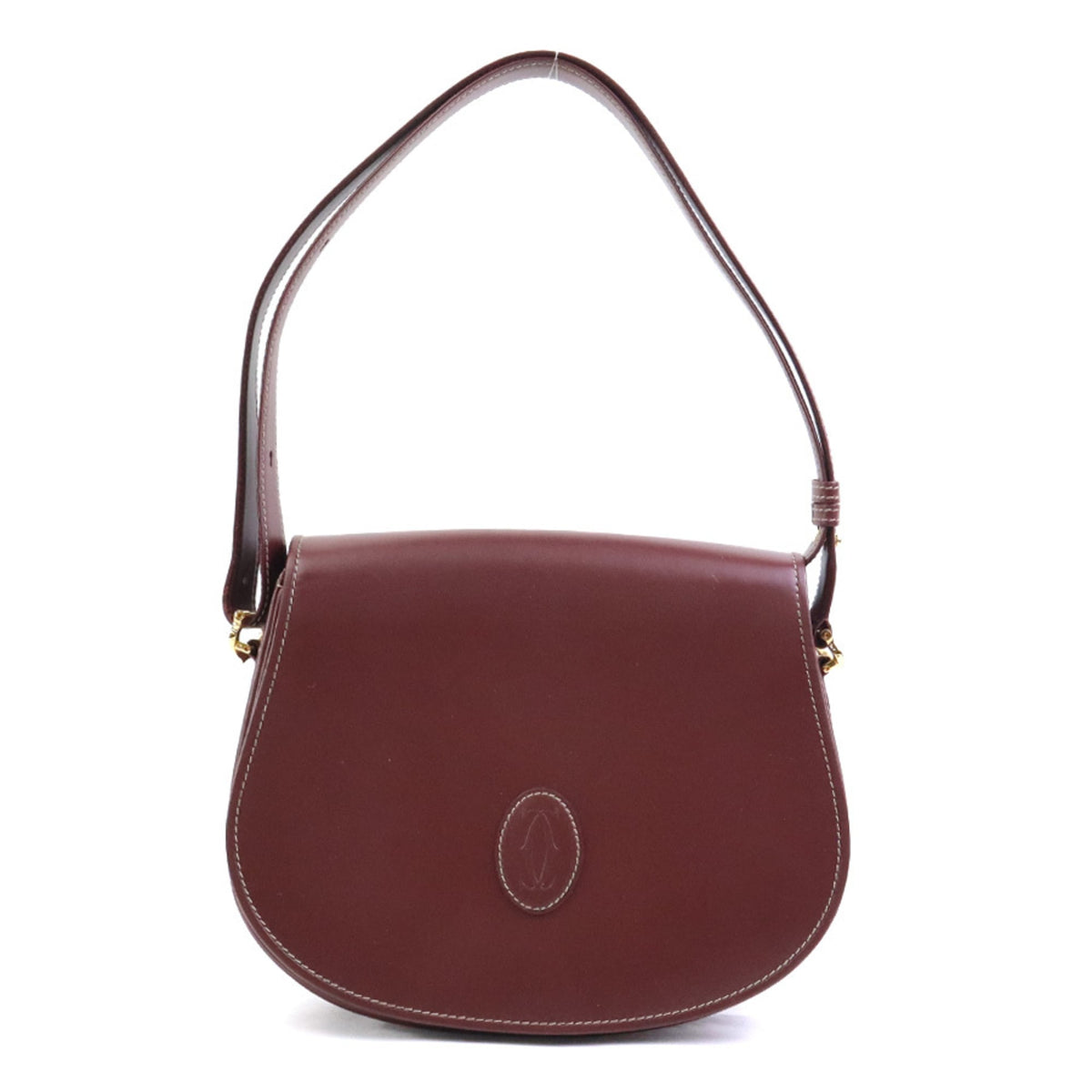 Cartier Must Bordeaux Leather Shoulder Bag (Pre-Owned)