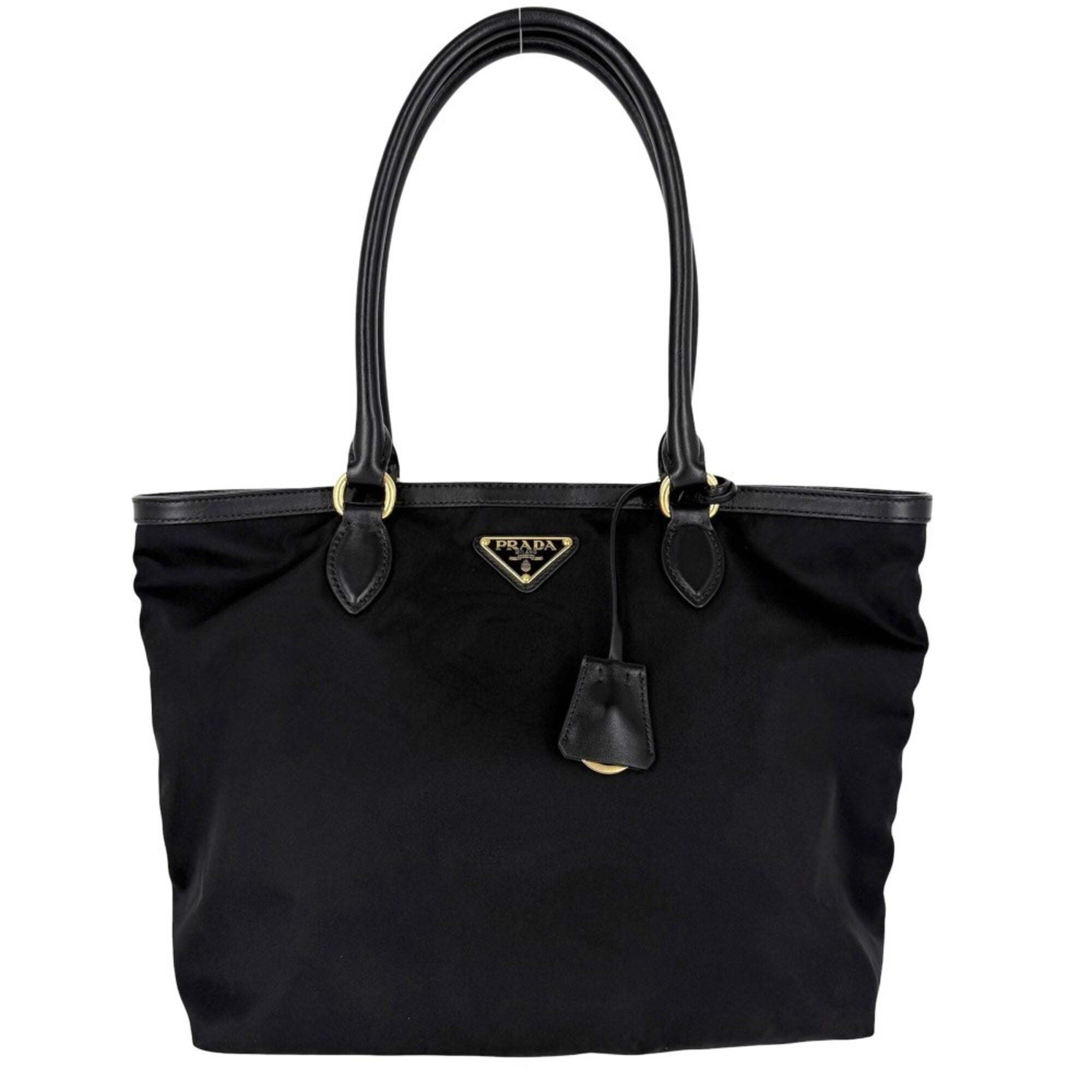 Prada Black Nylon Handbag Tote Bag (Pre-Owned)