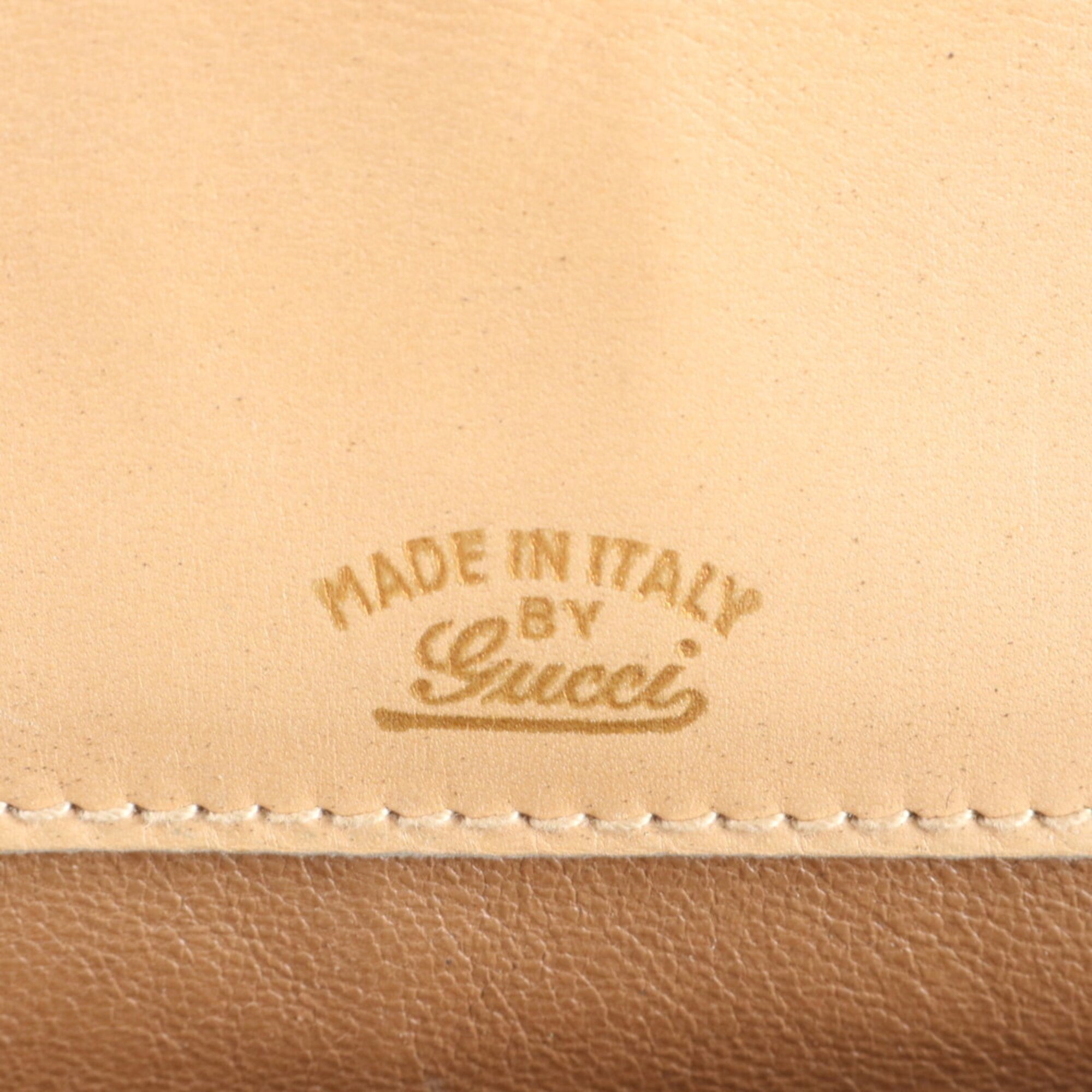 Gucci Beige Leather Handbag Tote Bag (Pre-Owned)