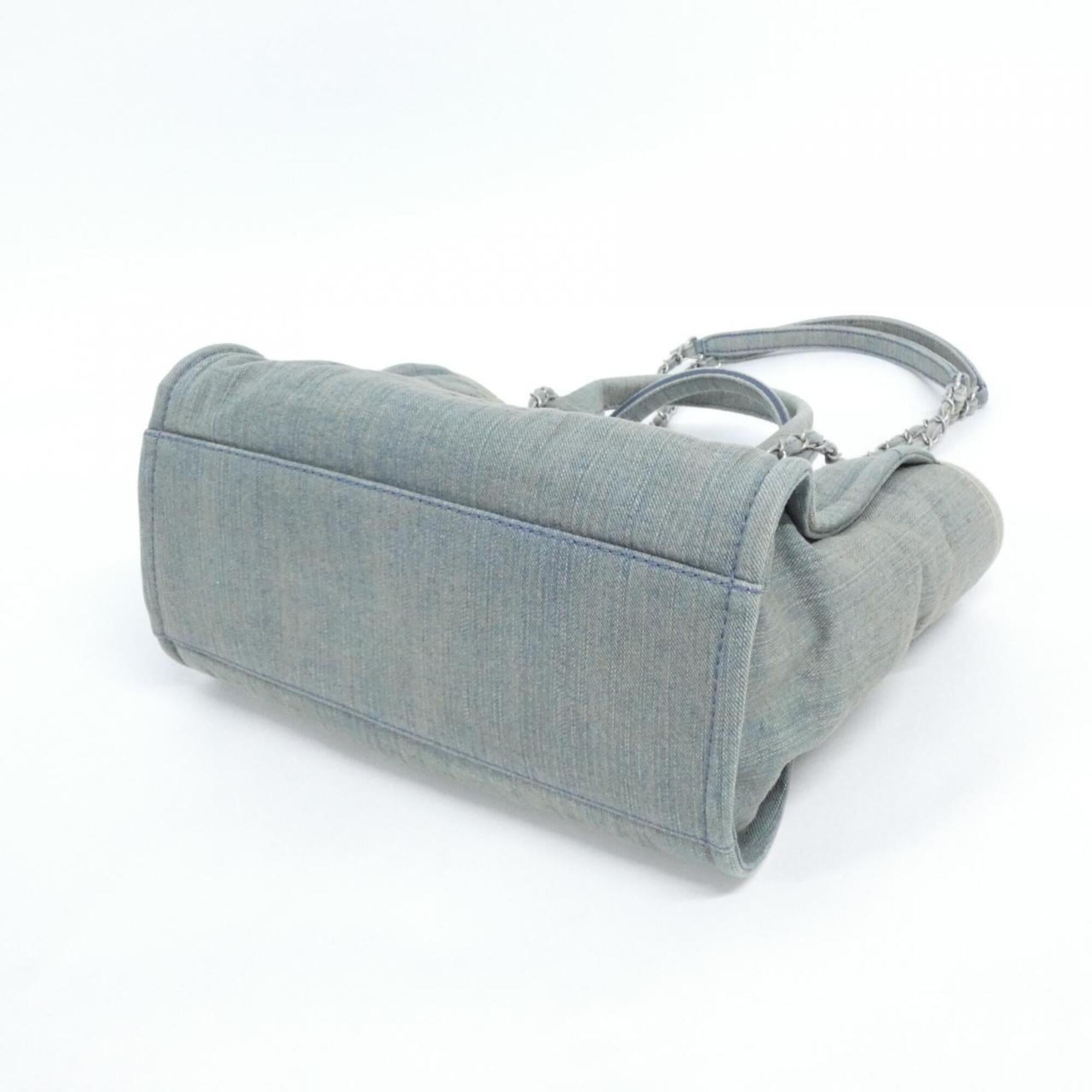 Chanel Blue Denim Handbag Pouch (Pre-Owned)