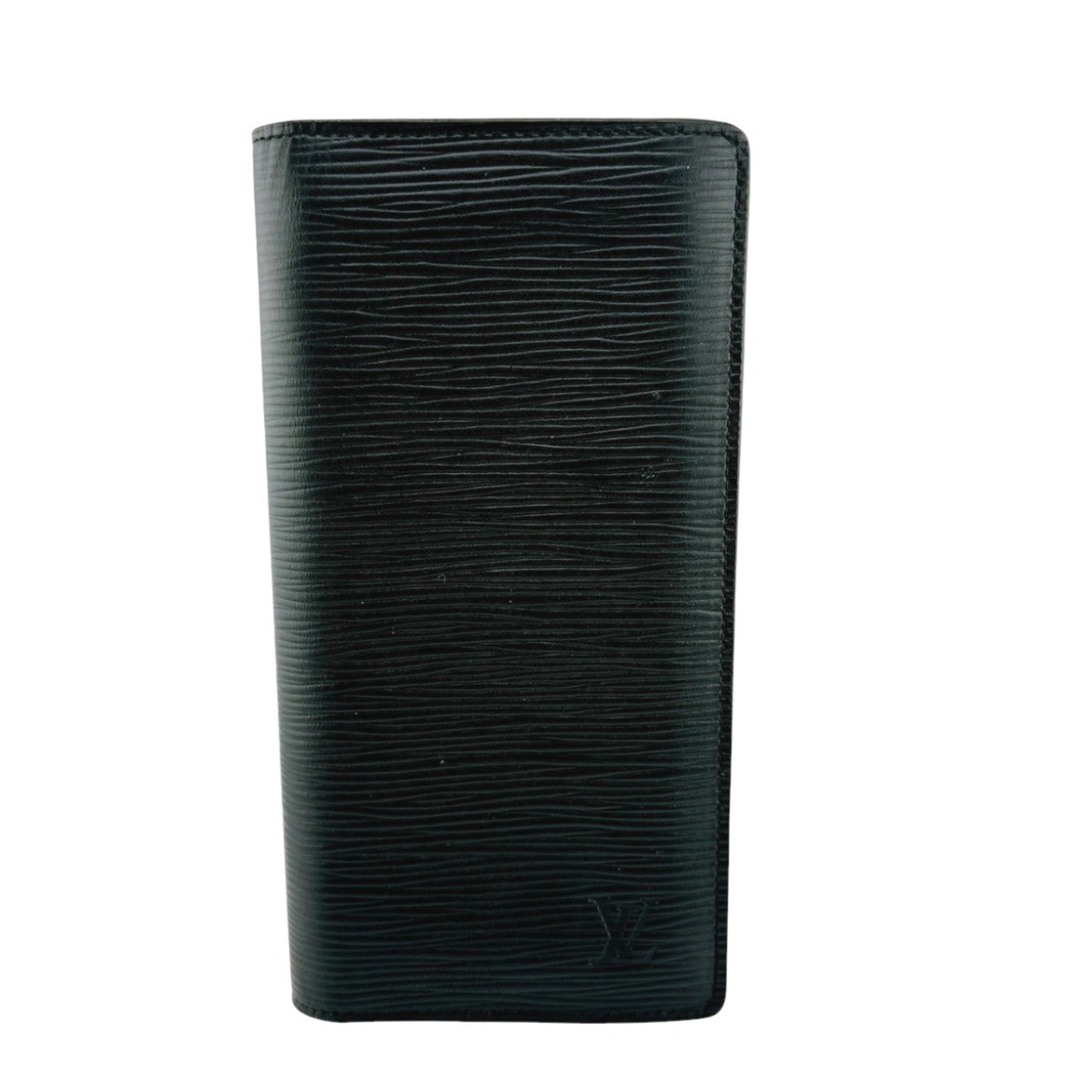 Louis Vuitton Black Noir Epi Leather Long Wallet (Bi-Fold) (Pre-Owned)