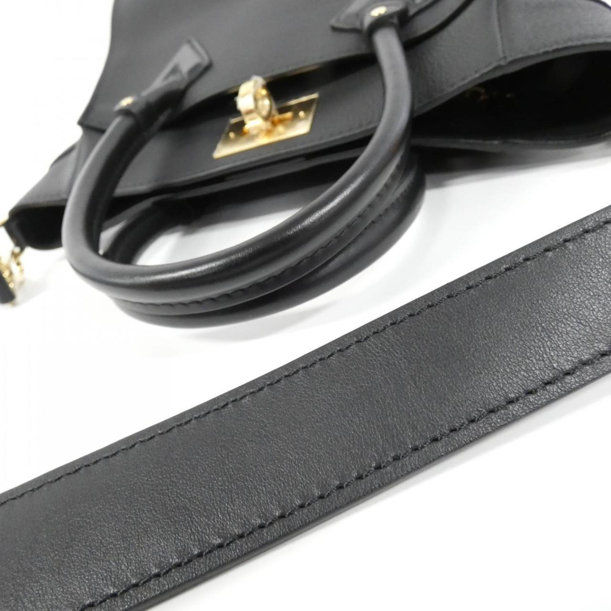 Louis Vuitton Black Leather Handbag (Pre-Owned)