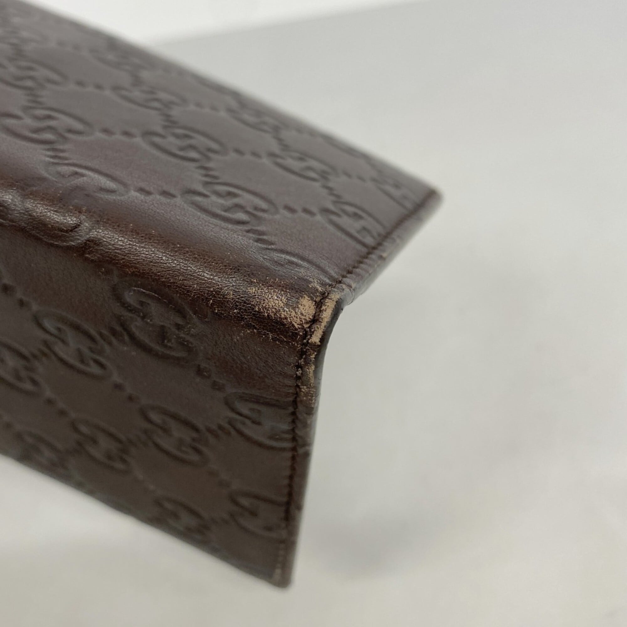 Gucci Brown Leather Long Bill Wallet (Bi-Fold) (Pre-Owned)