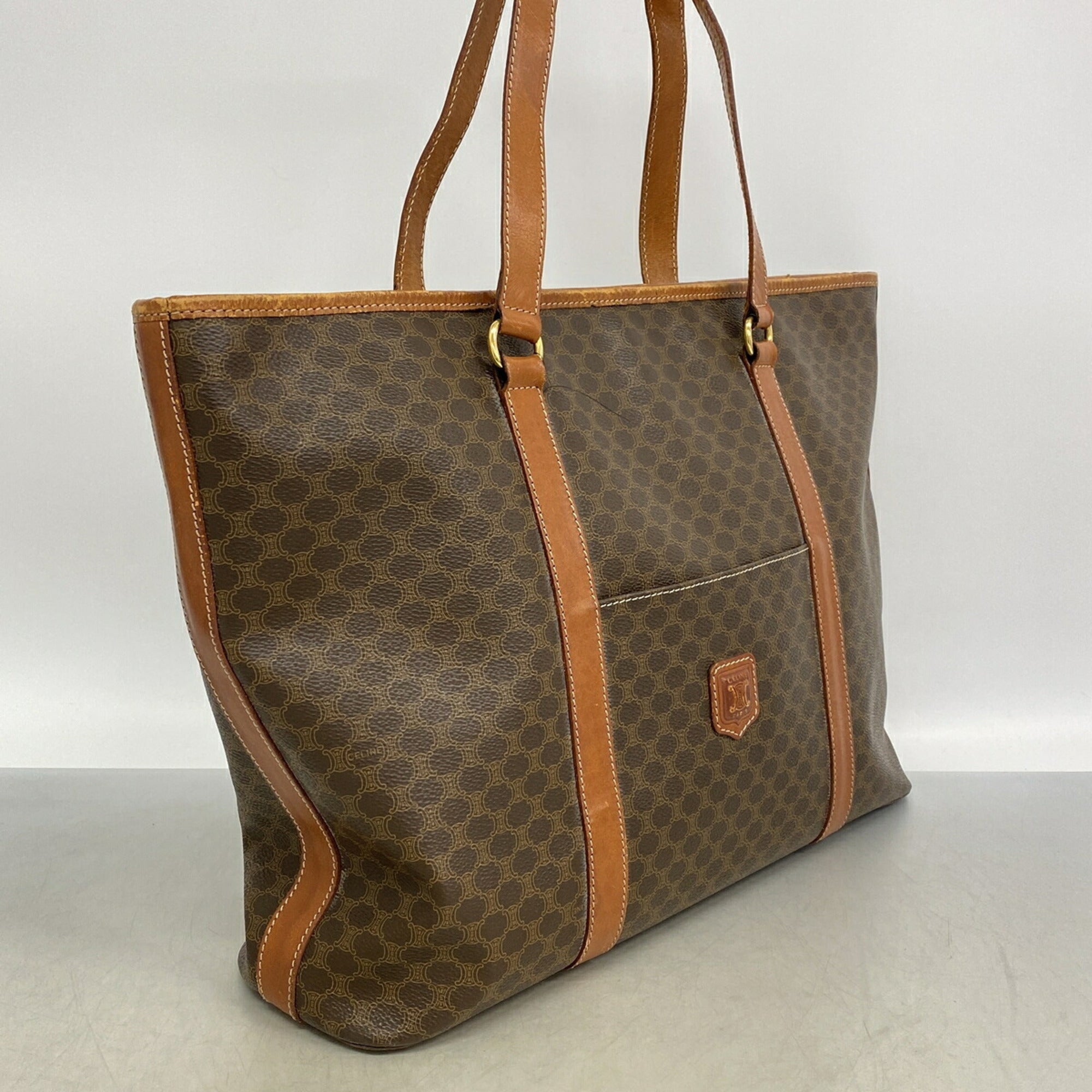 Celine Brown Pvc Tote Bag (Pre-Owned)
