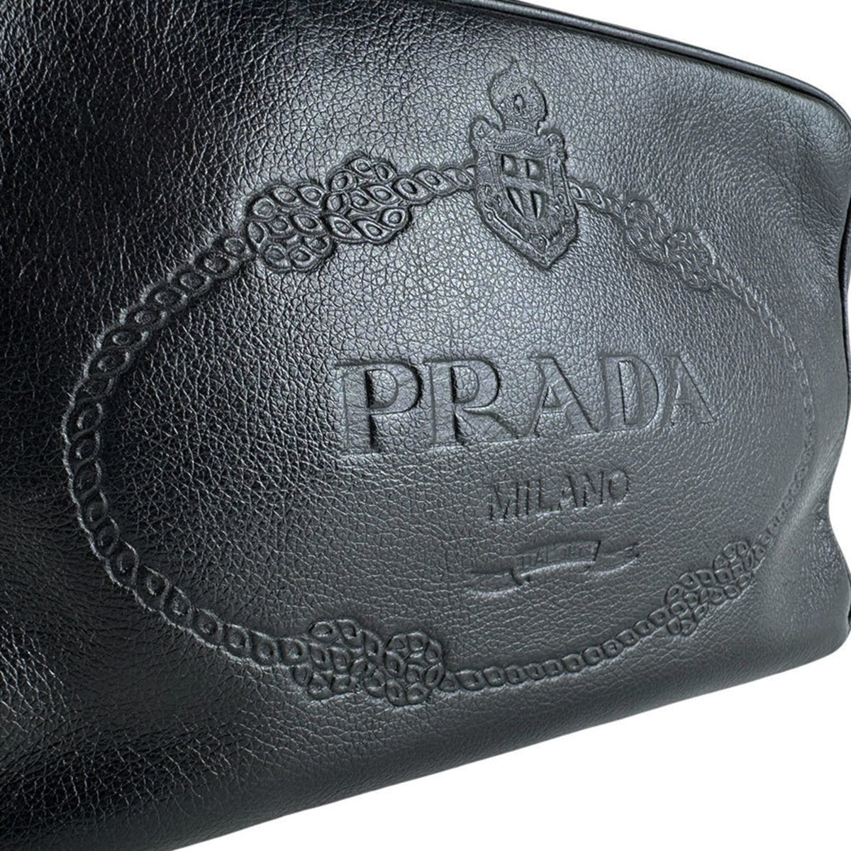 Prada Black Leather Shoulder Bag (Pre-Owned)
