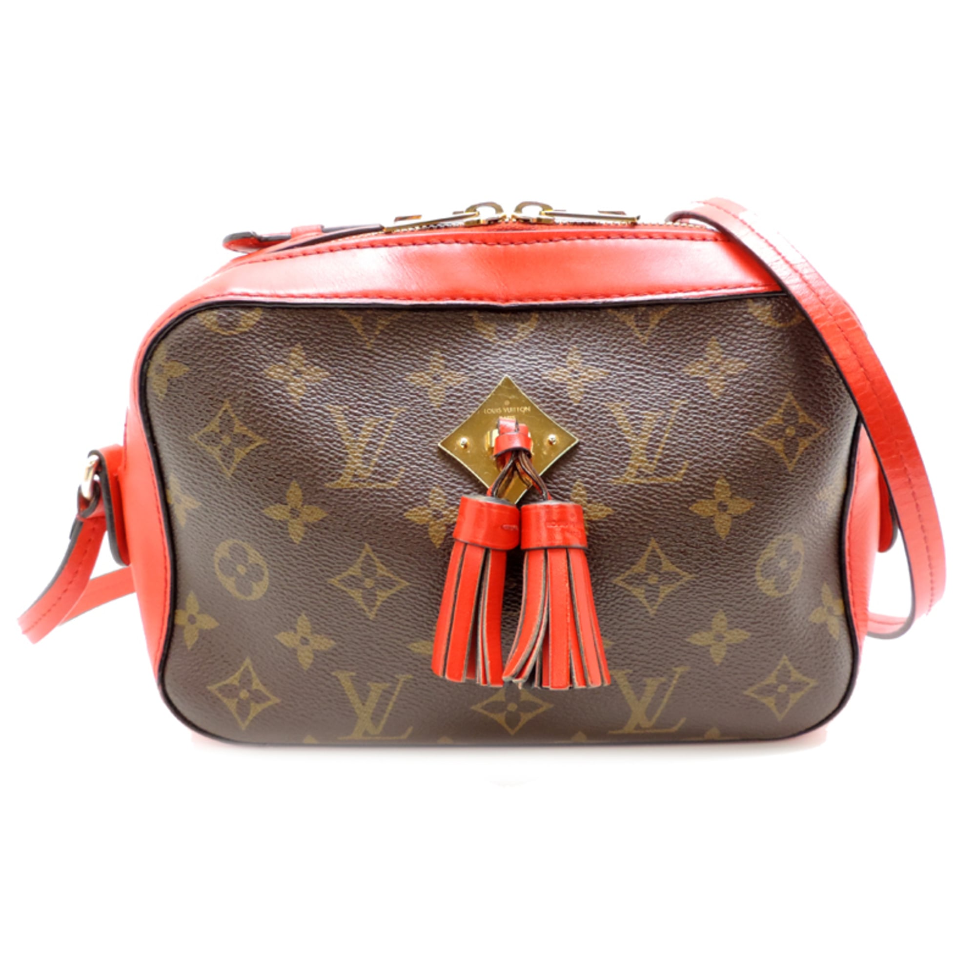 Louis Vuitton Coquelicots Red Color Monogram Leather Shoulder Bag (Pre-Owned)