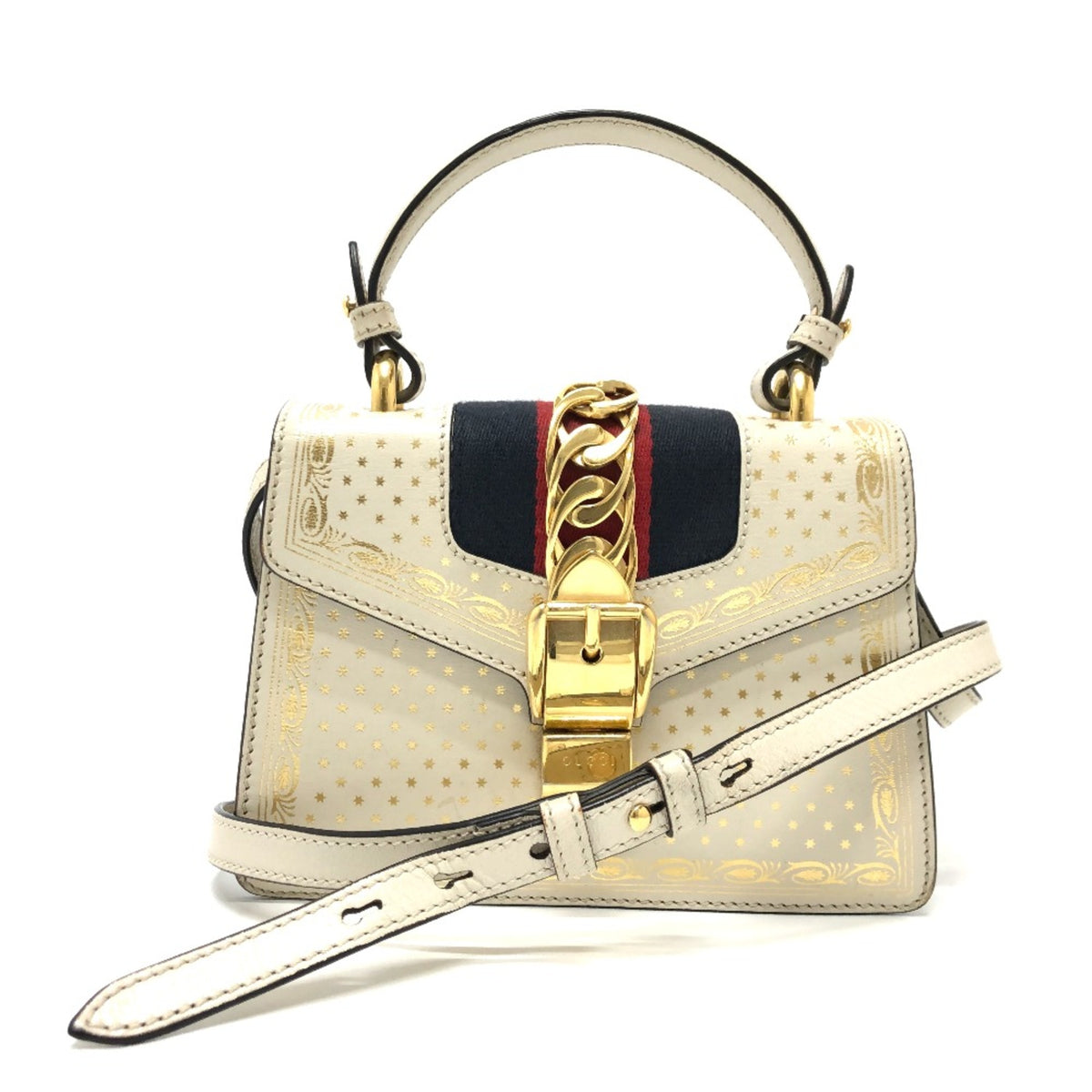 Gucci White Leather Shoulder Bag (Pre-Owned)