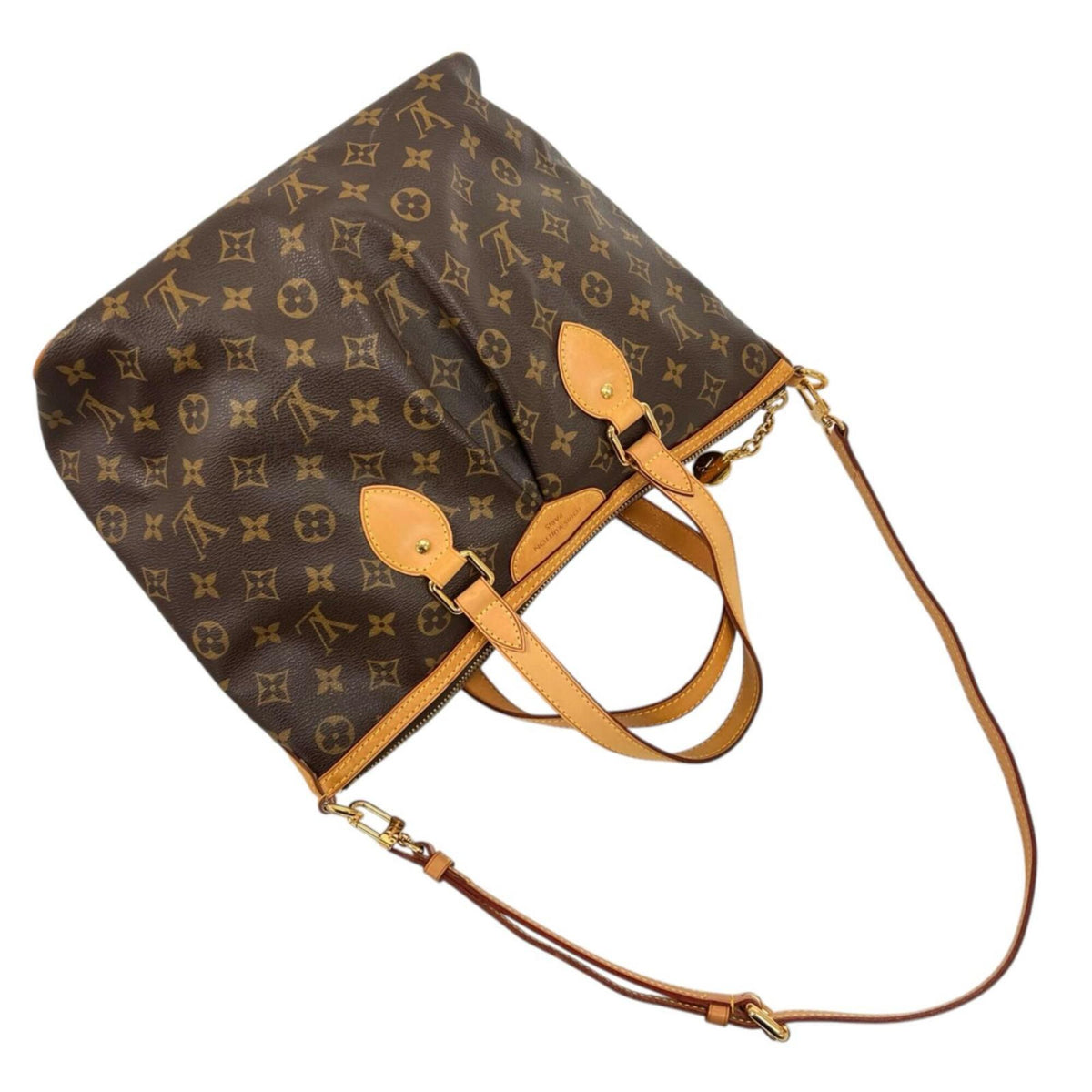 Louis Vuitton Brown Monogram Leather Handbag Shoulder Bag (Pre-Owned)