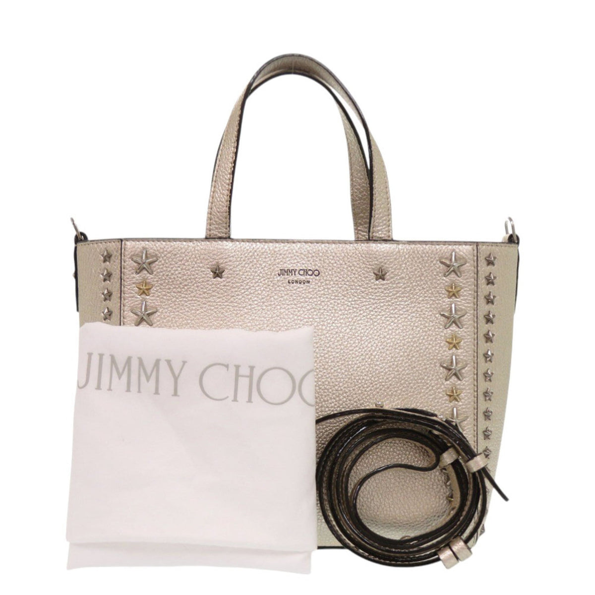 Jimmy Choo Gold Leather Handbag (Pre-Owned)