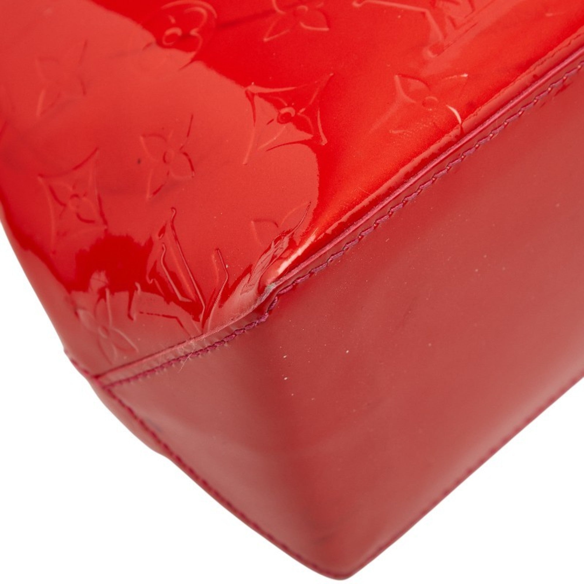 Louis Vuitton Pomme D'amour Red Color Patent Leather Handbag (Pre-Owned)