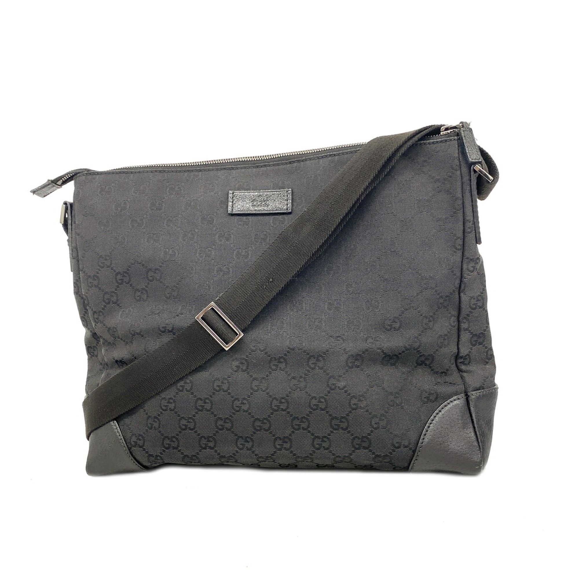 Gucci Black Canvas Shoulder Bag (Pre-Owned)
