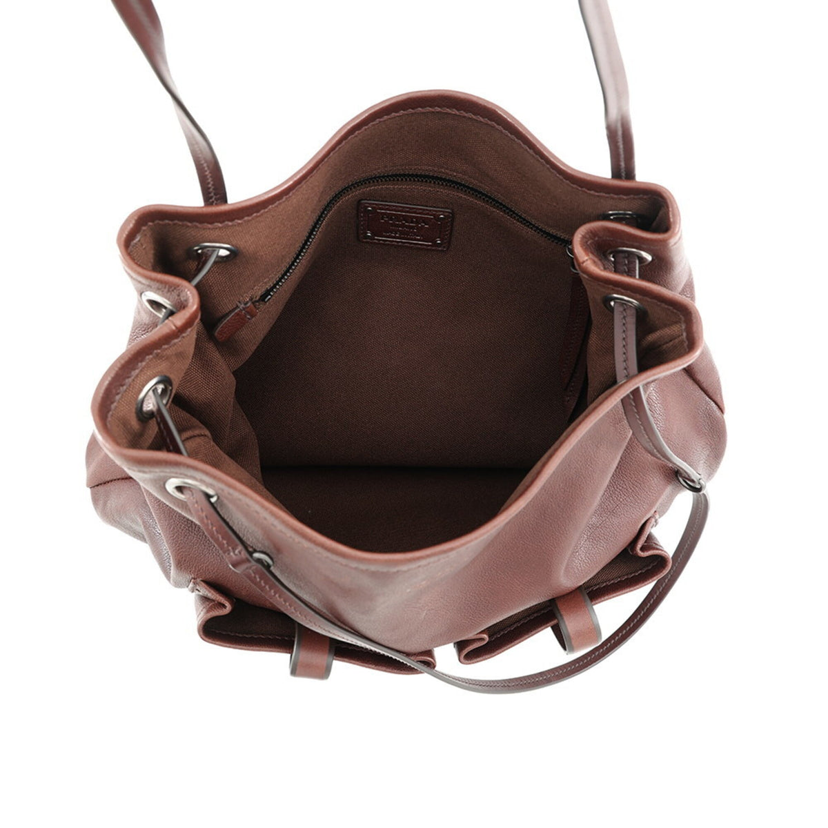 Prada Brown Cocoa Leather Handbag Shoulder Bag (Pre-Owned)