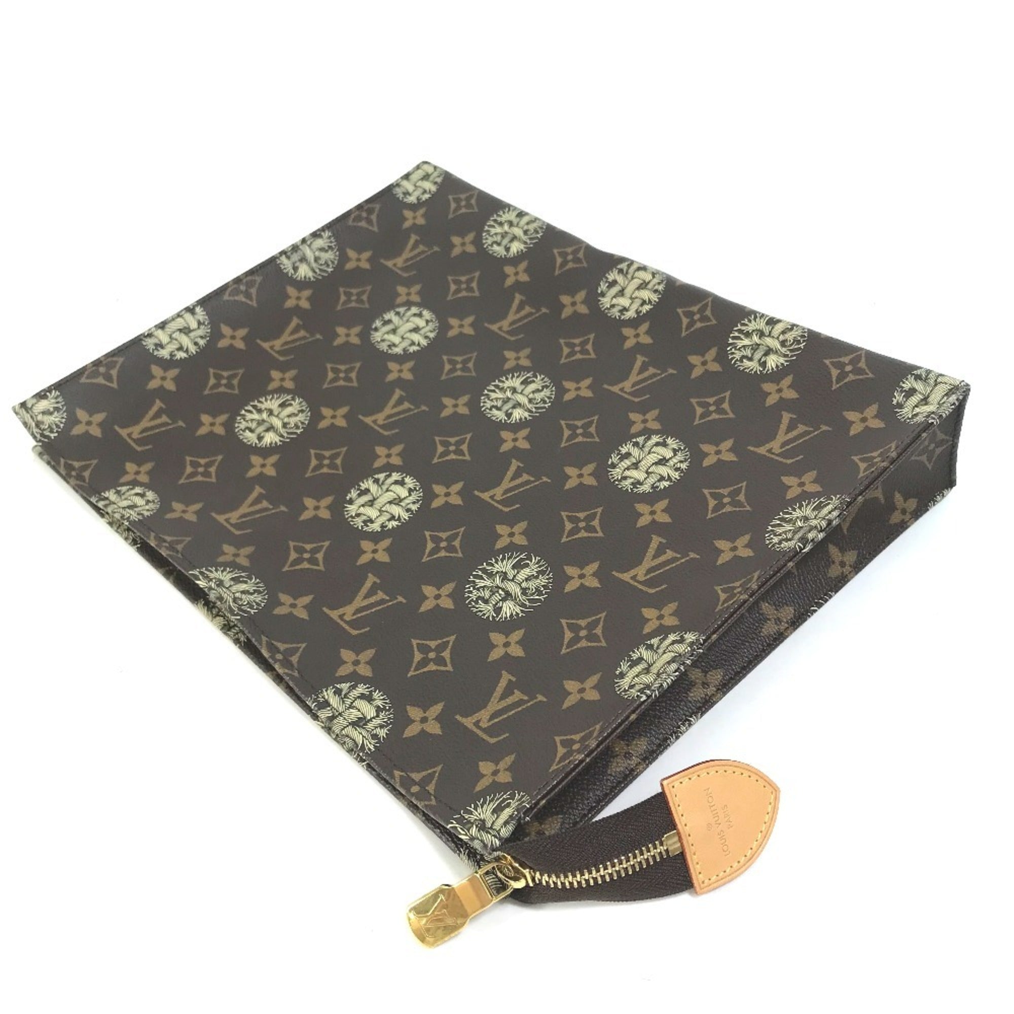 Louis Vuitton Brown Monogram Clutch Bag Pochette (Pre-Owned)