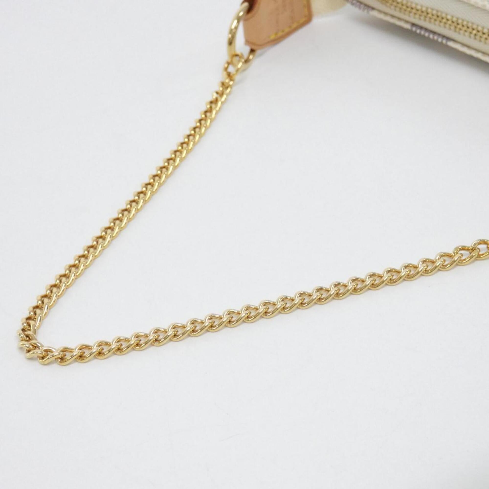 Louis Vuitton Azur White Coated Canvas Pochette (Pre-Owned)