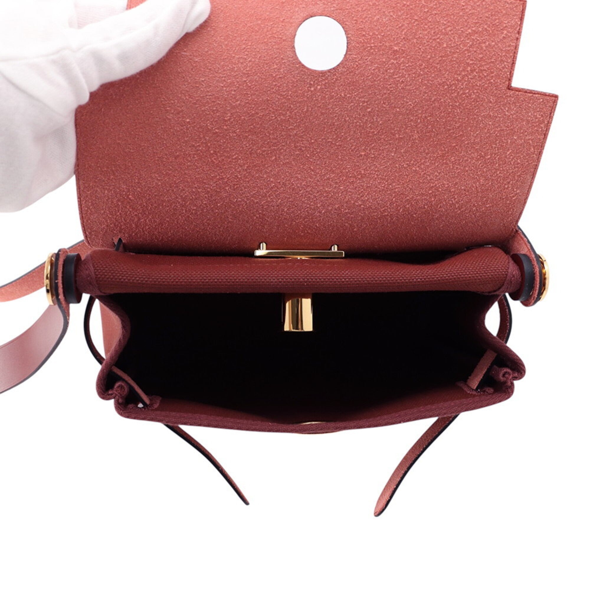 Hermes Kara Rouge H Handbag Shoulder Bag (Pre-Owned)