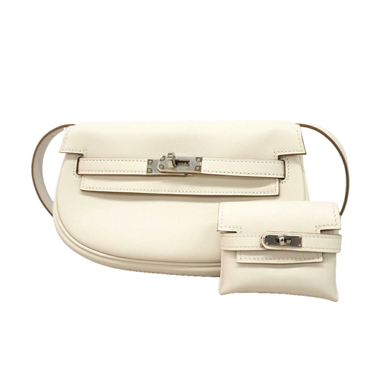 Hermes White Swift Leather Fanny Pack (Pre-Owned)
