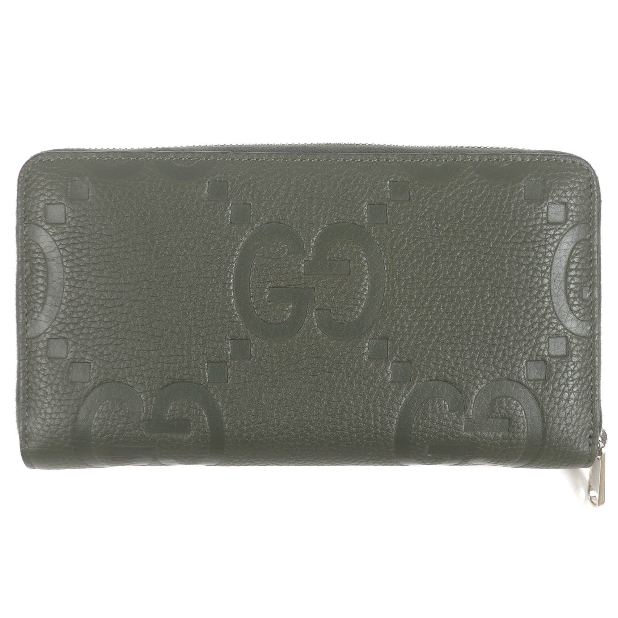Gucci Khaki Leather Long Wallet (Bi-Fold) (Pre-Owned)