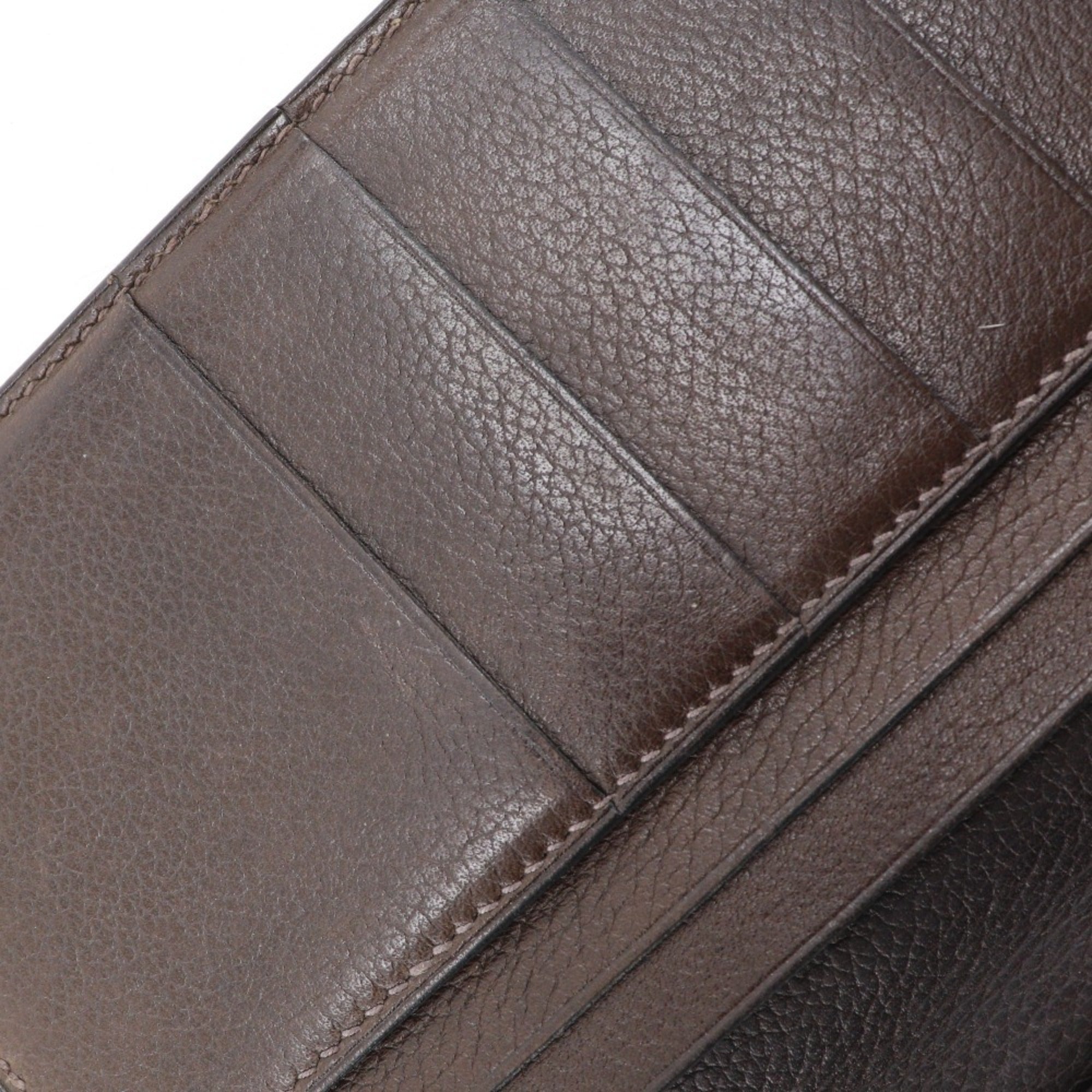 Hermes Brown Leather Bill Wallet (Bi-Fold) (Pre-Owned)