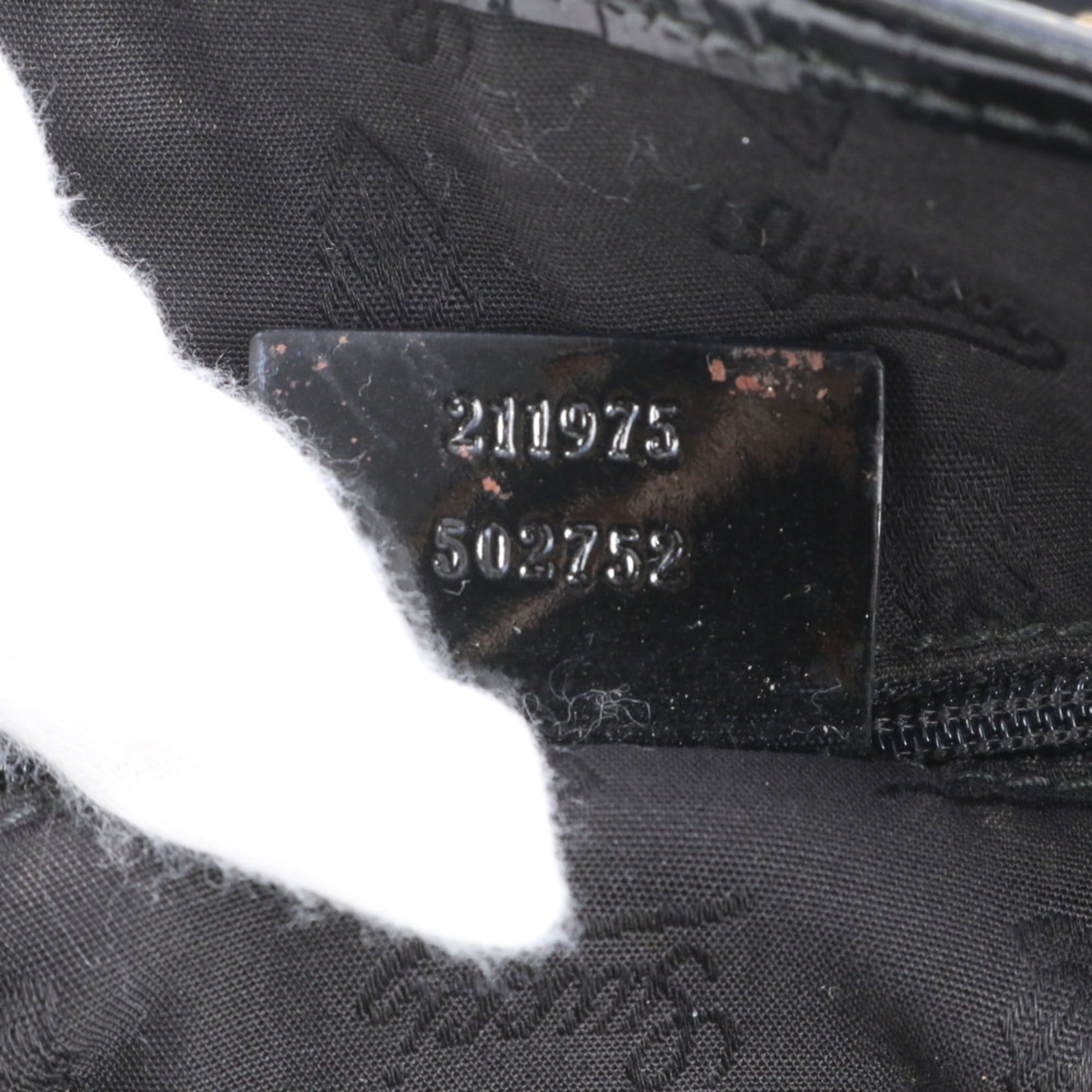 Gucci Black Leather Canvas Tote Bag (Pre-Owned)