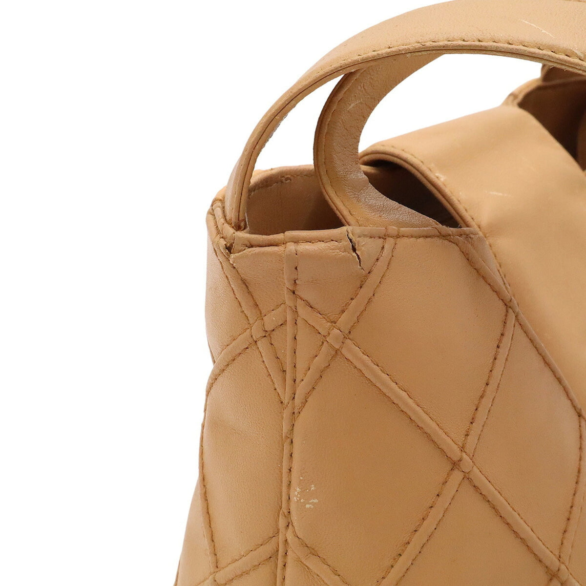 Chanel Beige Leather Handbag Pouch (Pre-Owned)