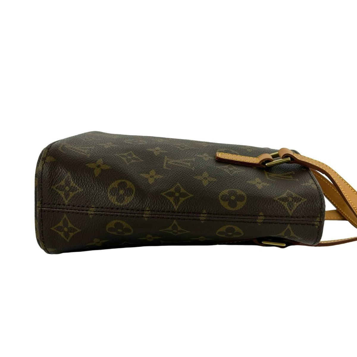 Louis Vuitton Brown Leather Pvc Handbag Tote Bag (Pre-Owned)