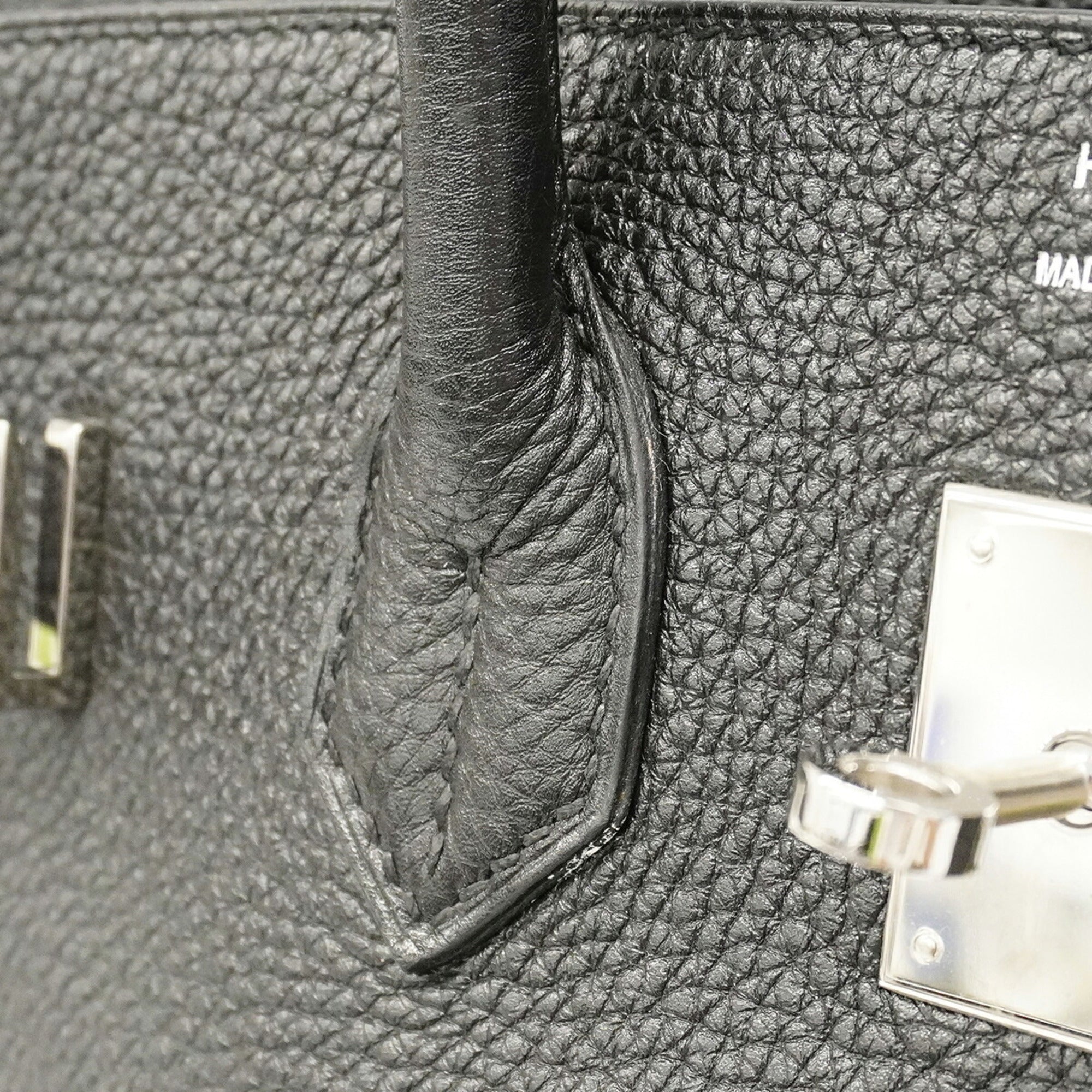 Hermes Black Togo Leather Handbag (Pre-Owned)