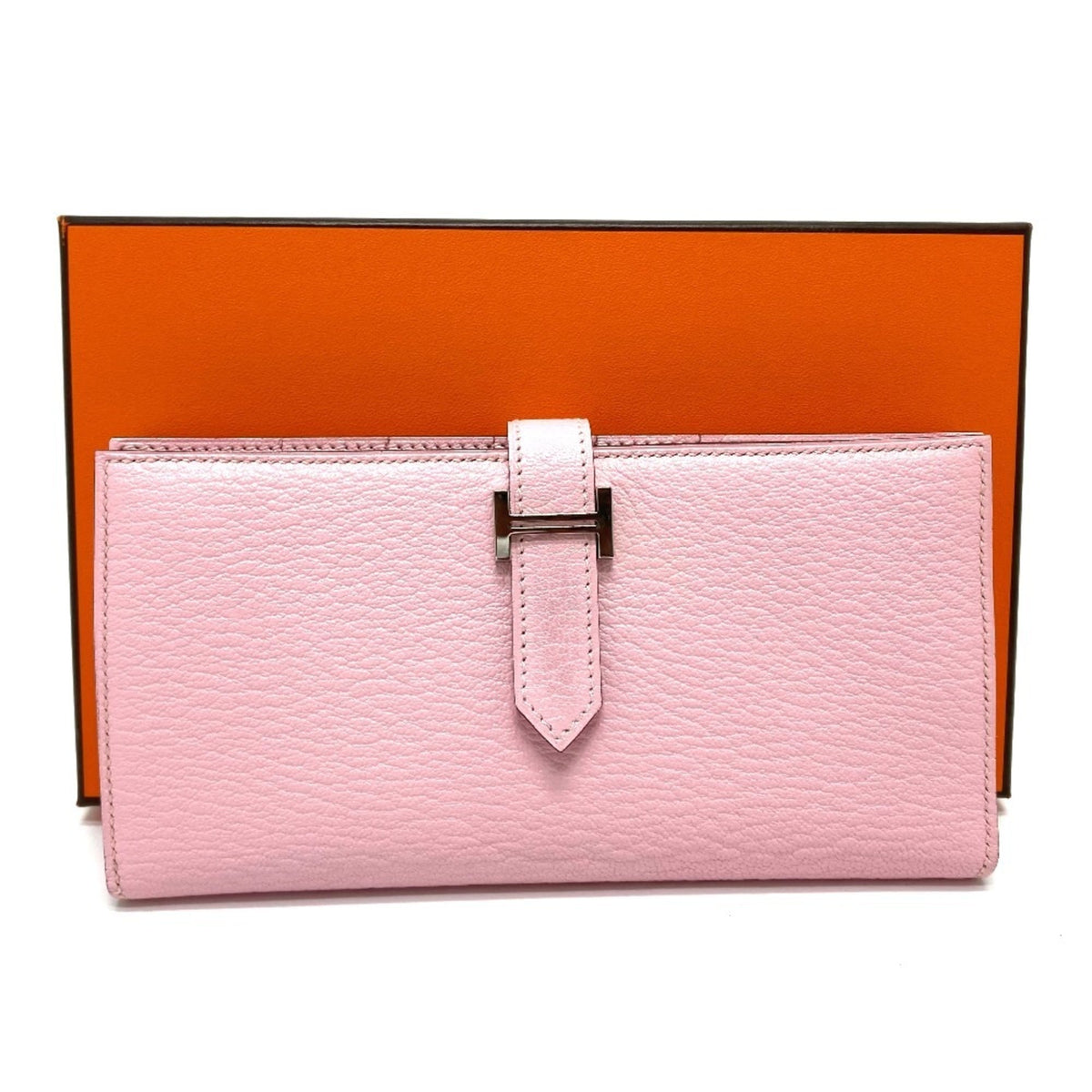 Hermes Pink Chevre Myzore Leather Wallet (Bi-Fold) (Pre-Owned)