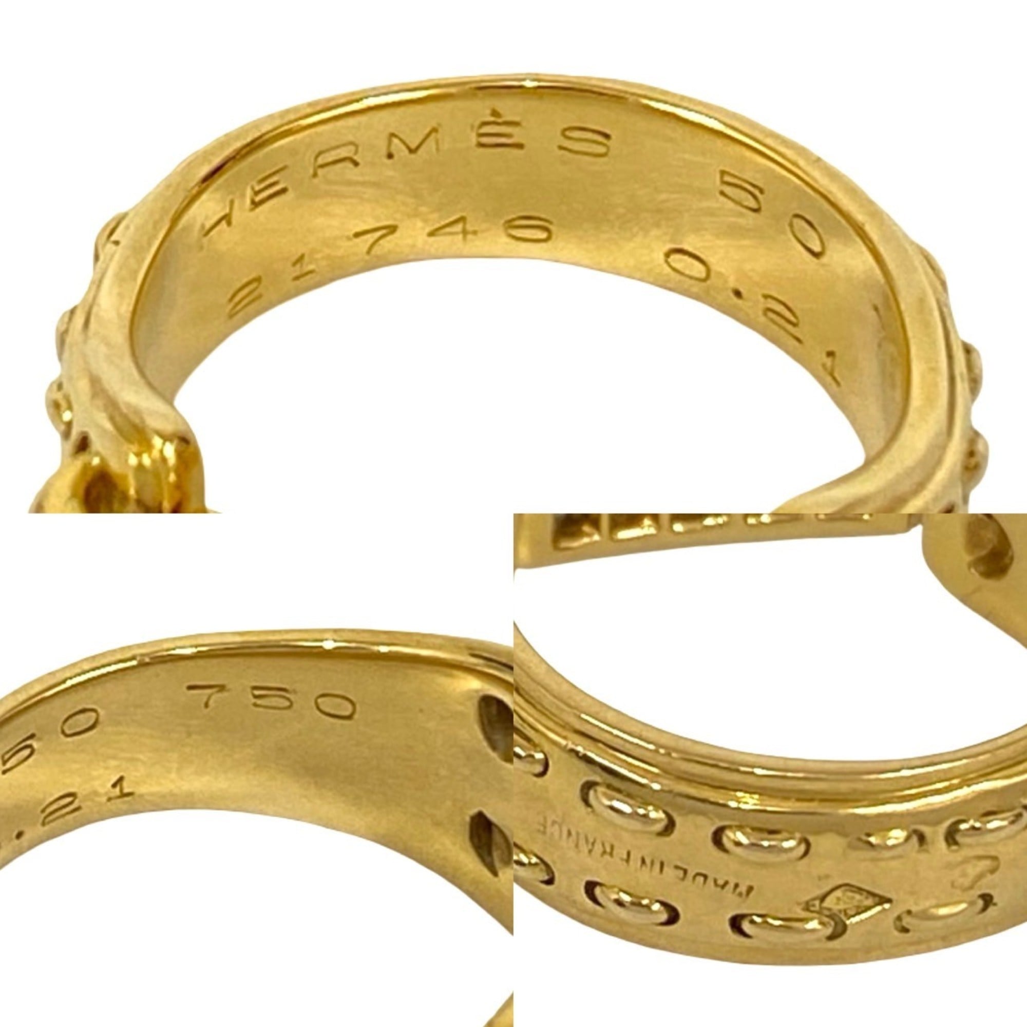 Hermes Gold Yellow Gold (18K) Band Ring (Pre-Owned)