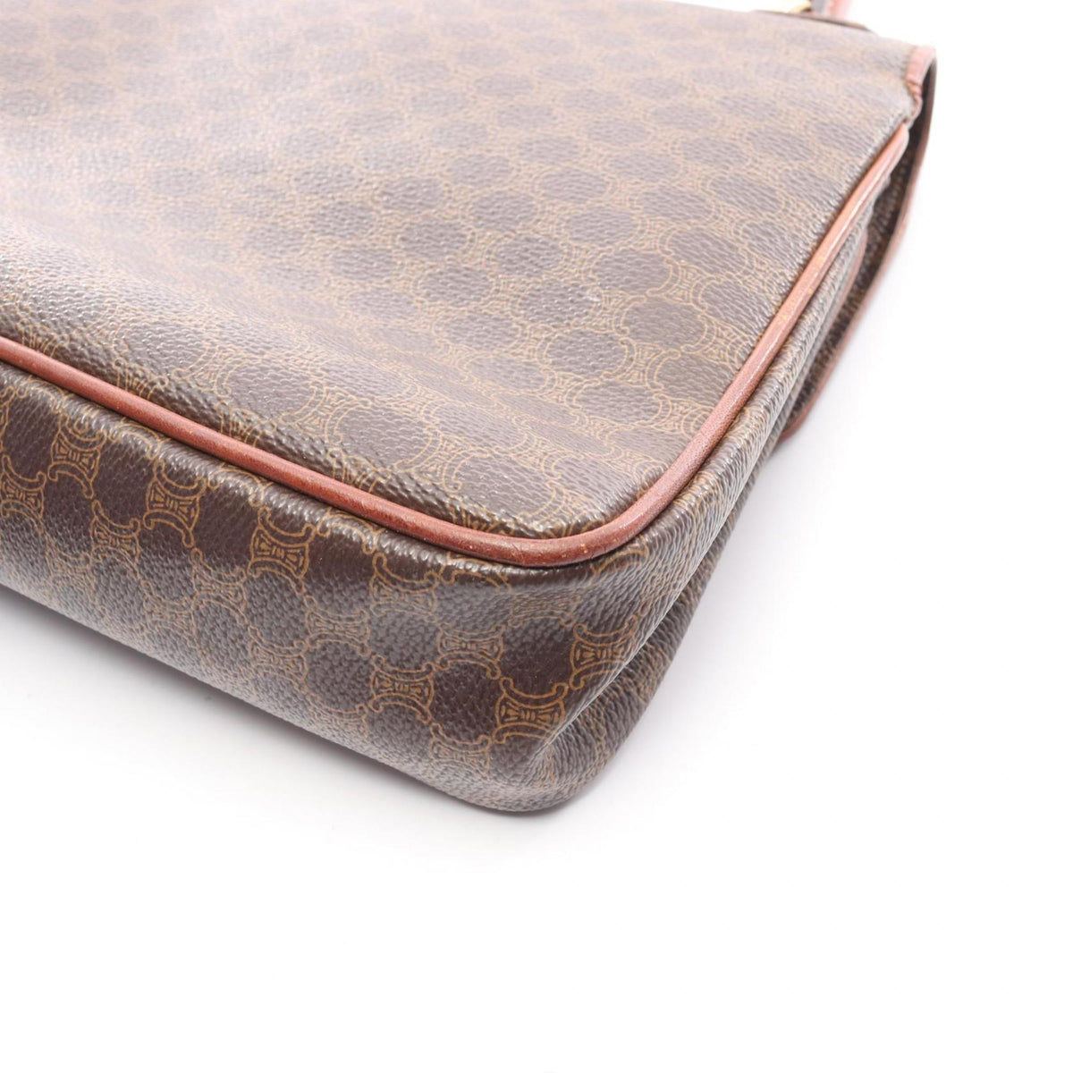 Celine Brown Coated Canvas Leather Handbag (Pre-Owned)