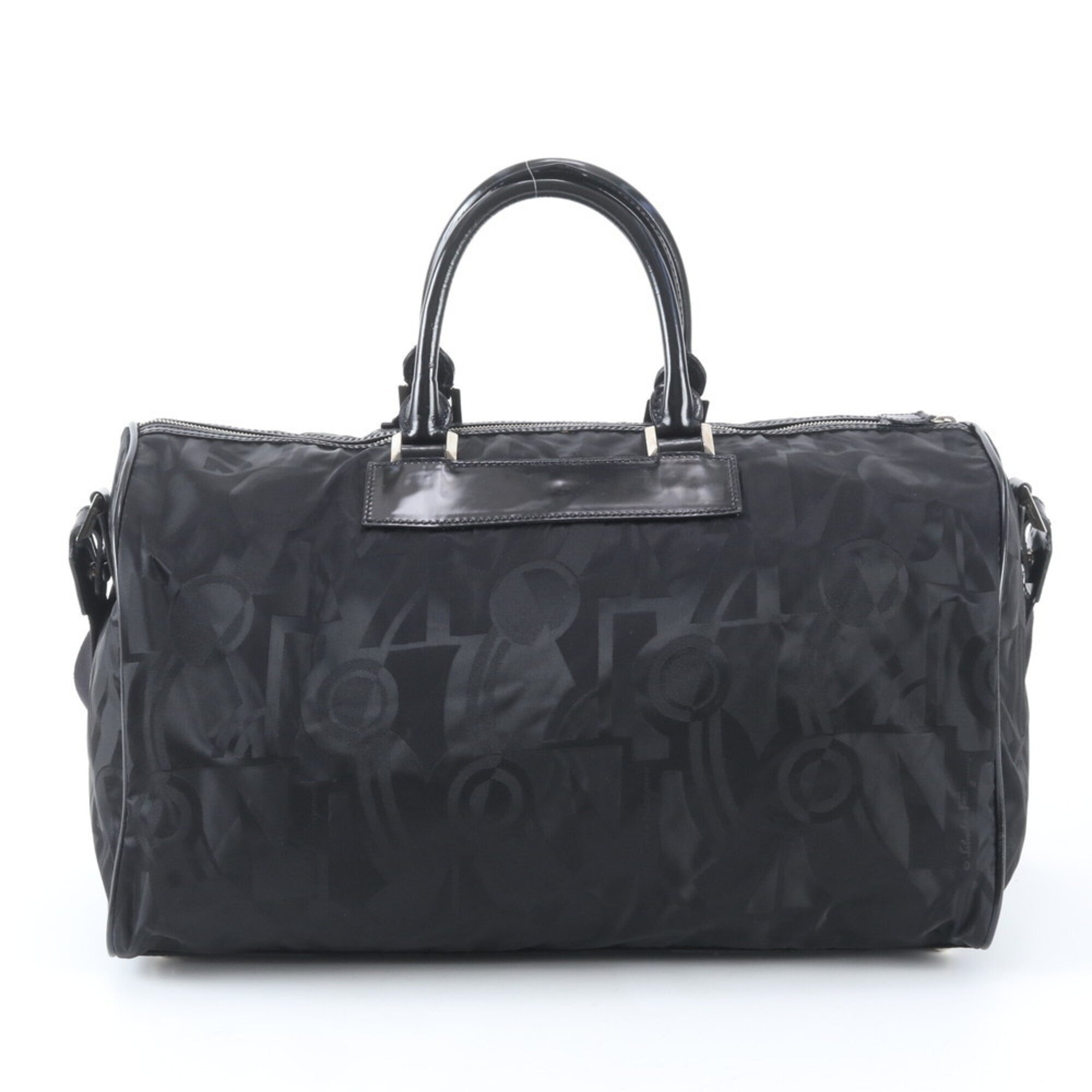 Salvatore Ferragamo Black Leather Nylon Handbag (Pre-Owned)