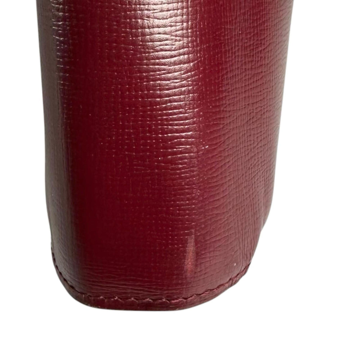 Cartier Bordeaux Leather Clutch Bag (Pre-Owned)