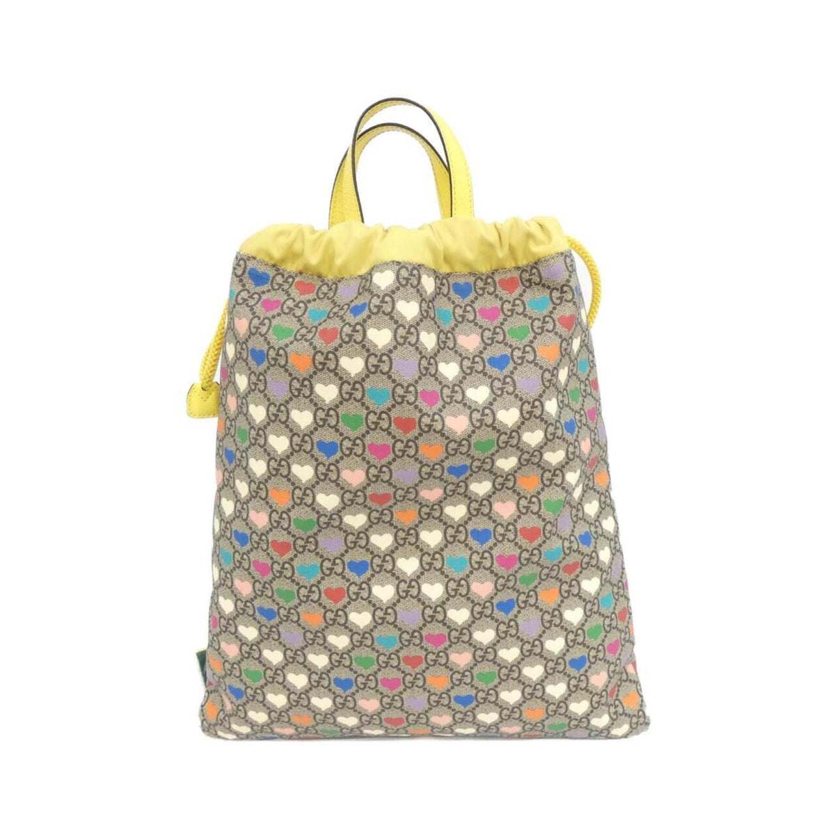Gucci Beige Yellow Gg Supreme Backpack (Pre-Owned)