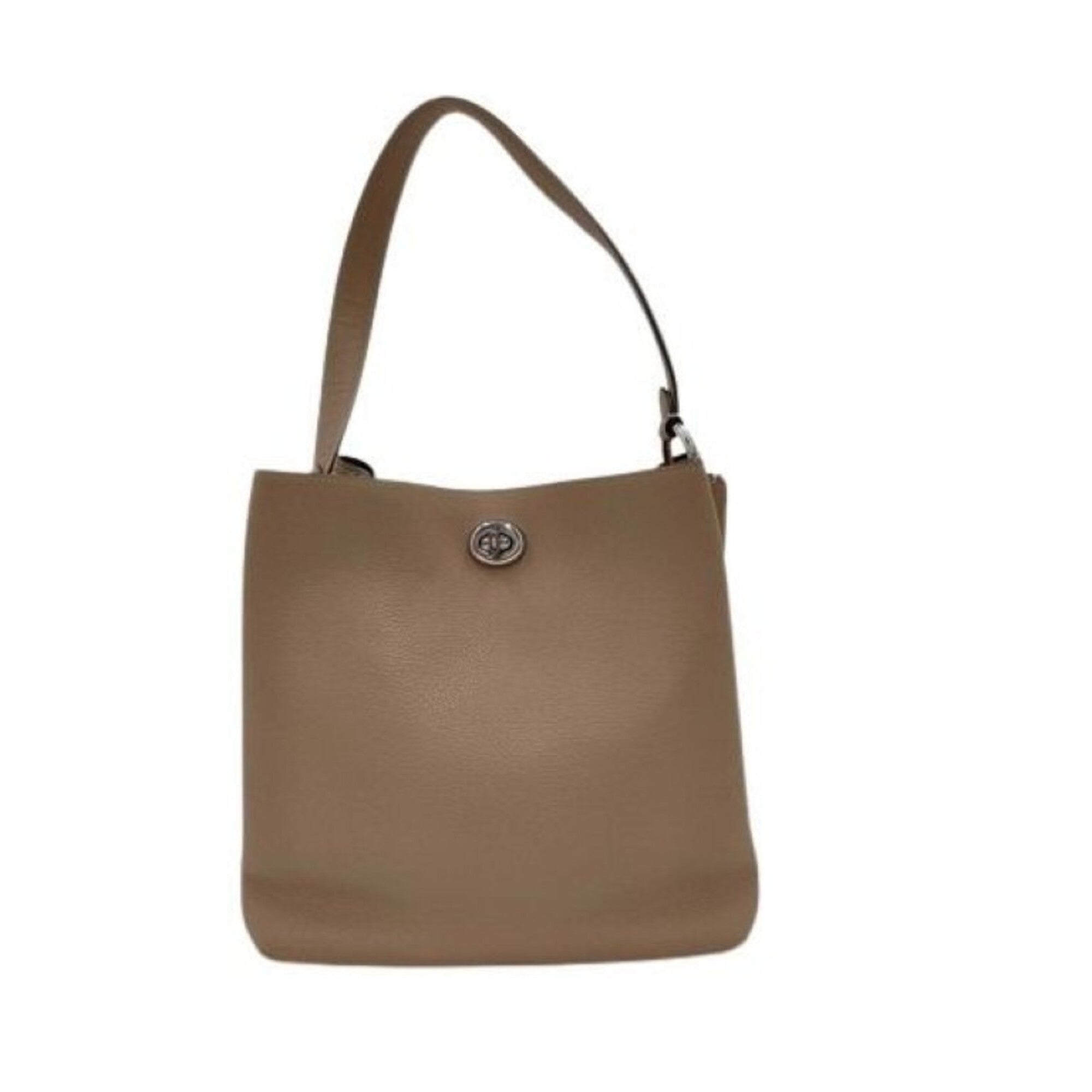 Coach Beige Leather Shoulder Bag (Pre-Owned)