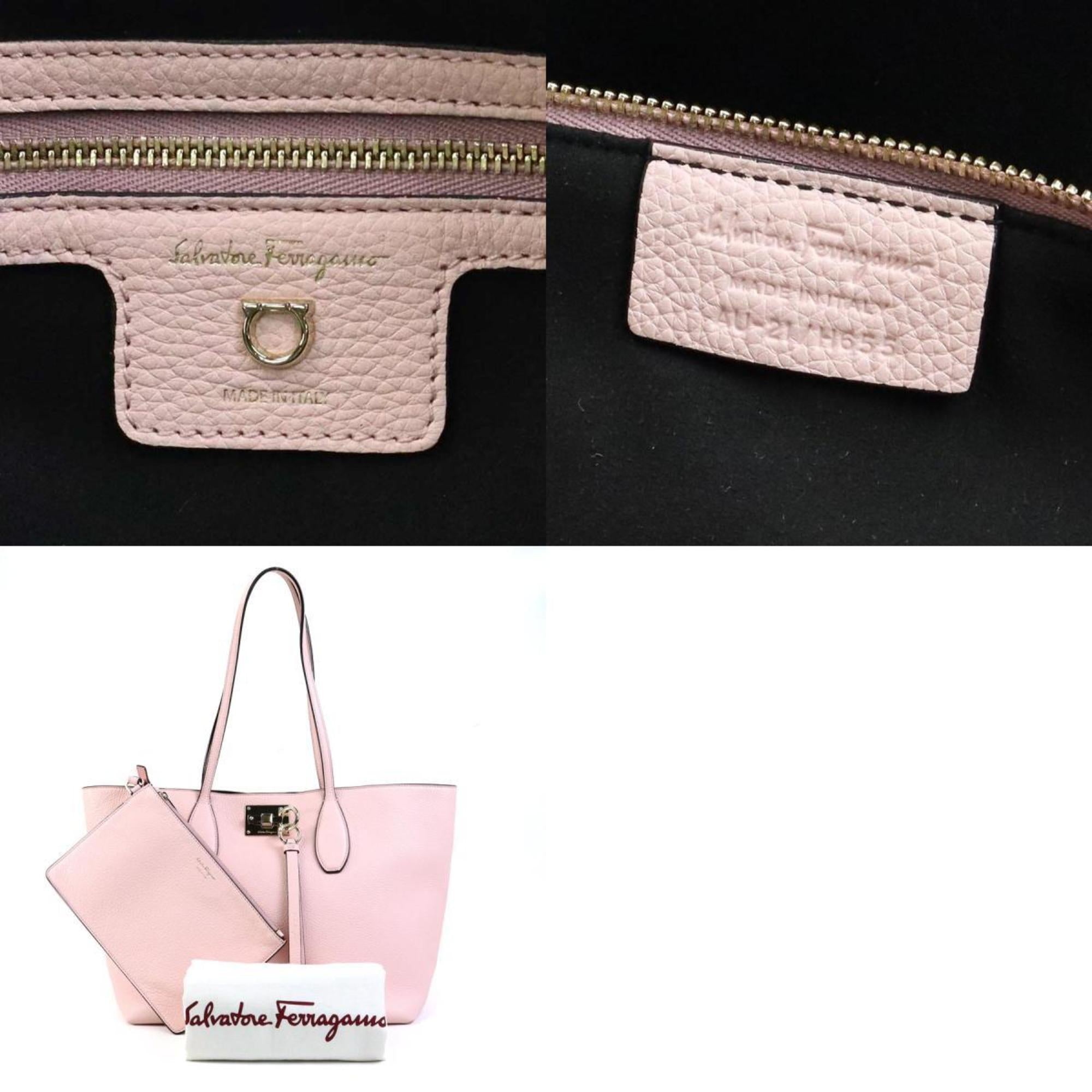 Salvatore Ferragamo Pink Leather Shoulder Bag (Pre-Owned)