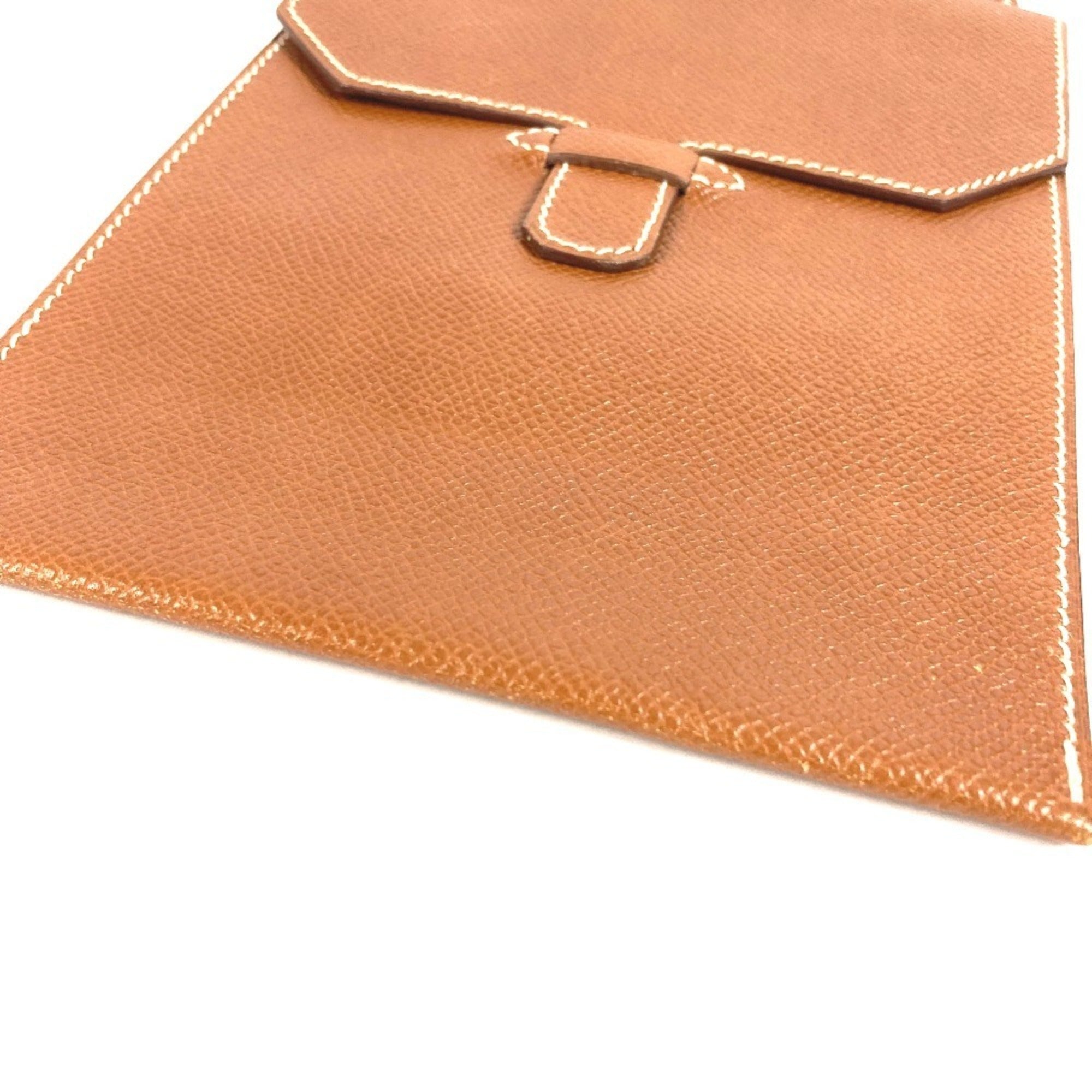 Hermes Brown Leather Pochette Shoulder Bag (Pre-Owned)