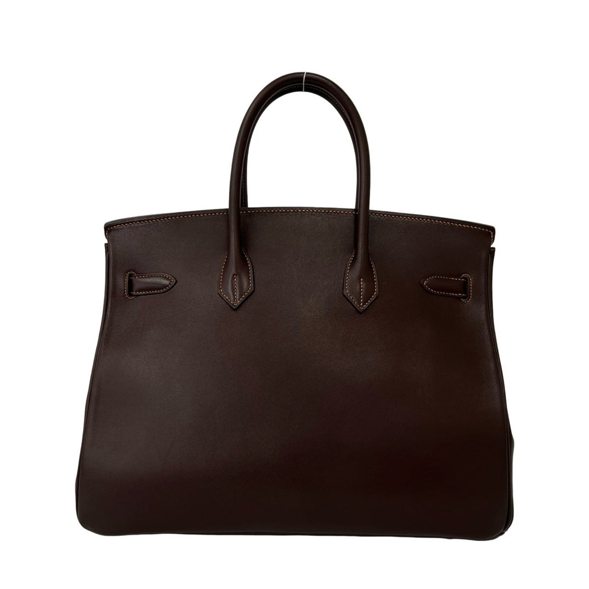 Hermes Brown Gulliver Leather Handbag Tote Bag (Pre-Owned)