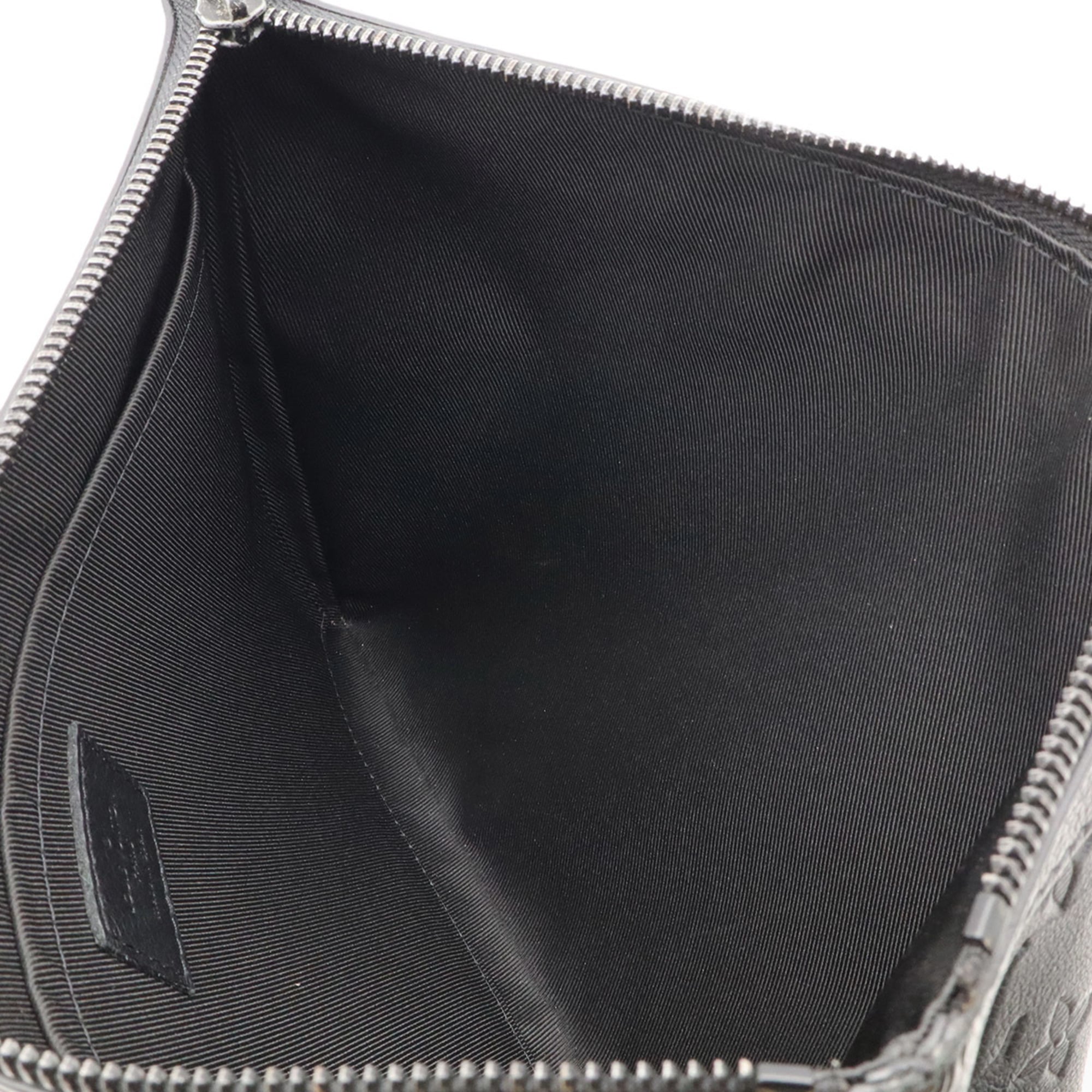 Louis Vuitton Black Noir White Monogram Shadow Clutch Bag Pochette (Pre-Owned)