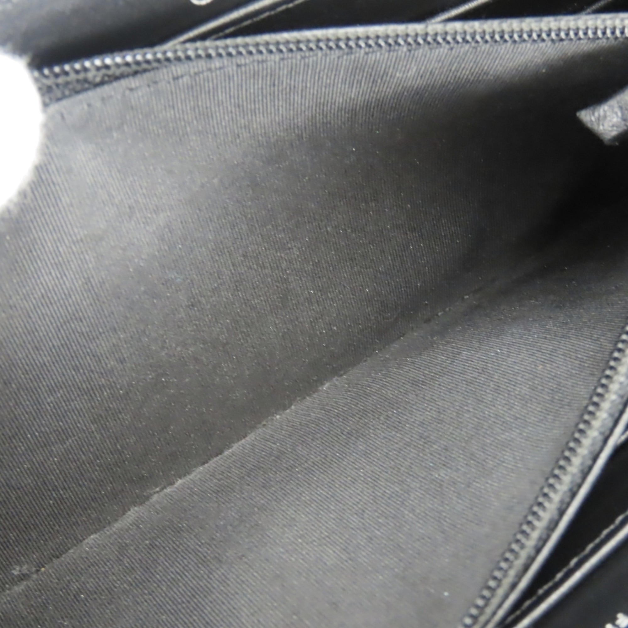 Chanel Boy Chanel Black Grained Calfskin Long Wallet (Bi-Fold) (Pre-Owned)