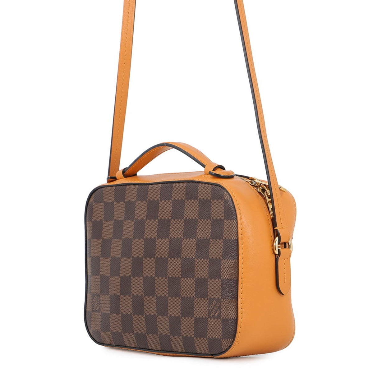 Louis Vuitton Brown Saffron Damier Canvas Handbag Pouch (Pre-Owned)