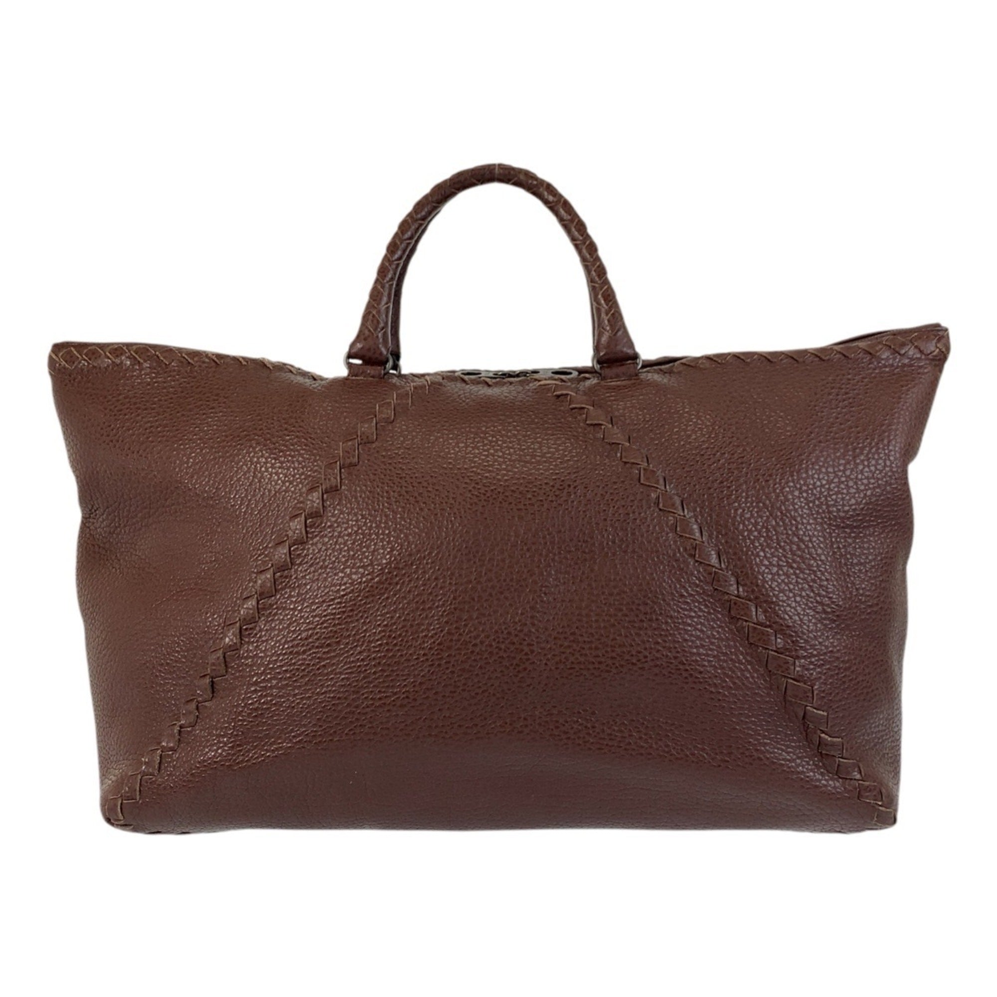 Bottega Veneta Brown Leather Handbag Tote Bag (Pre-Owned)