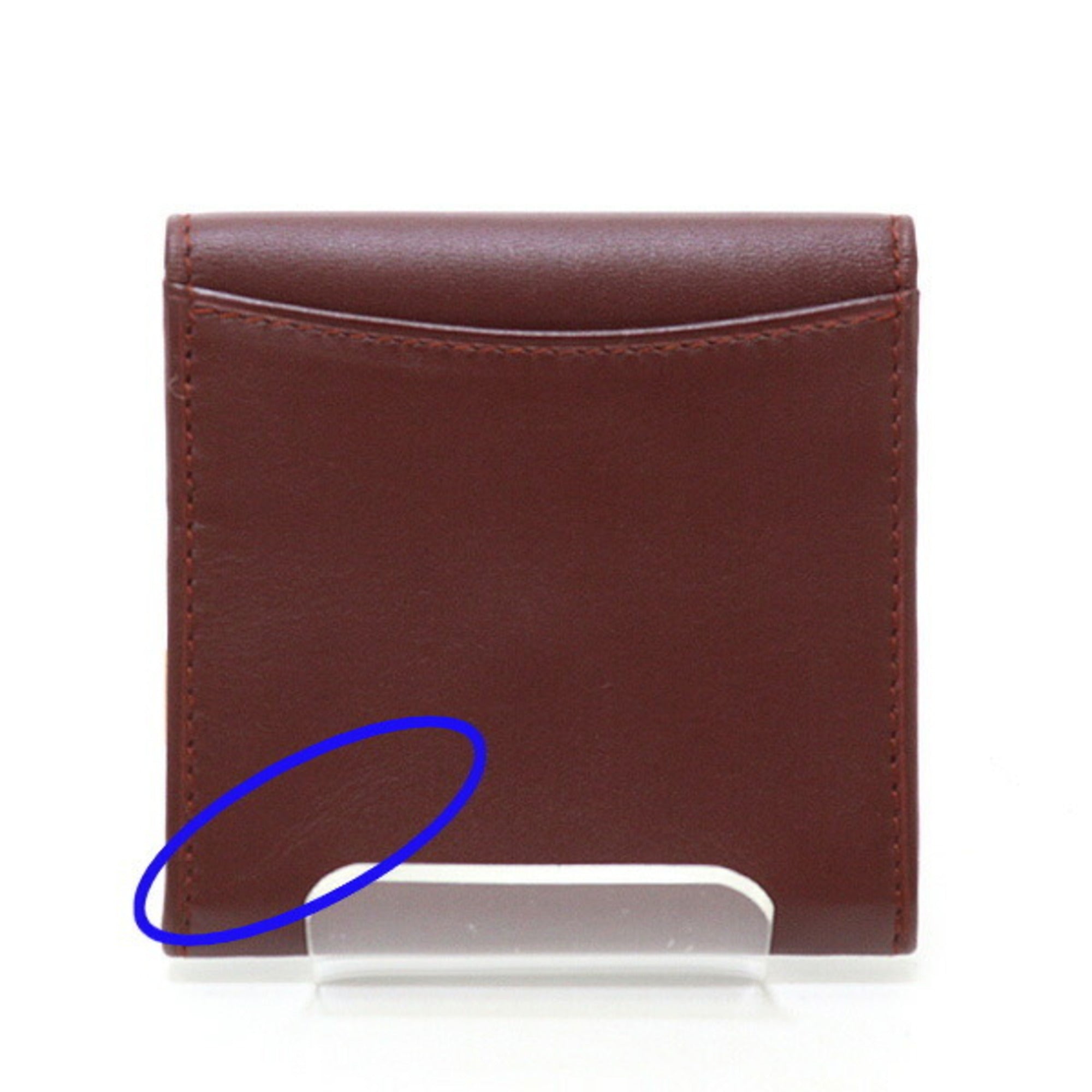 Cartier Must Bordeaux Leather Coin Purse/Coin Case (Pre-Owned)