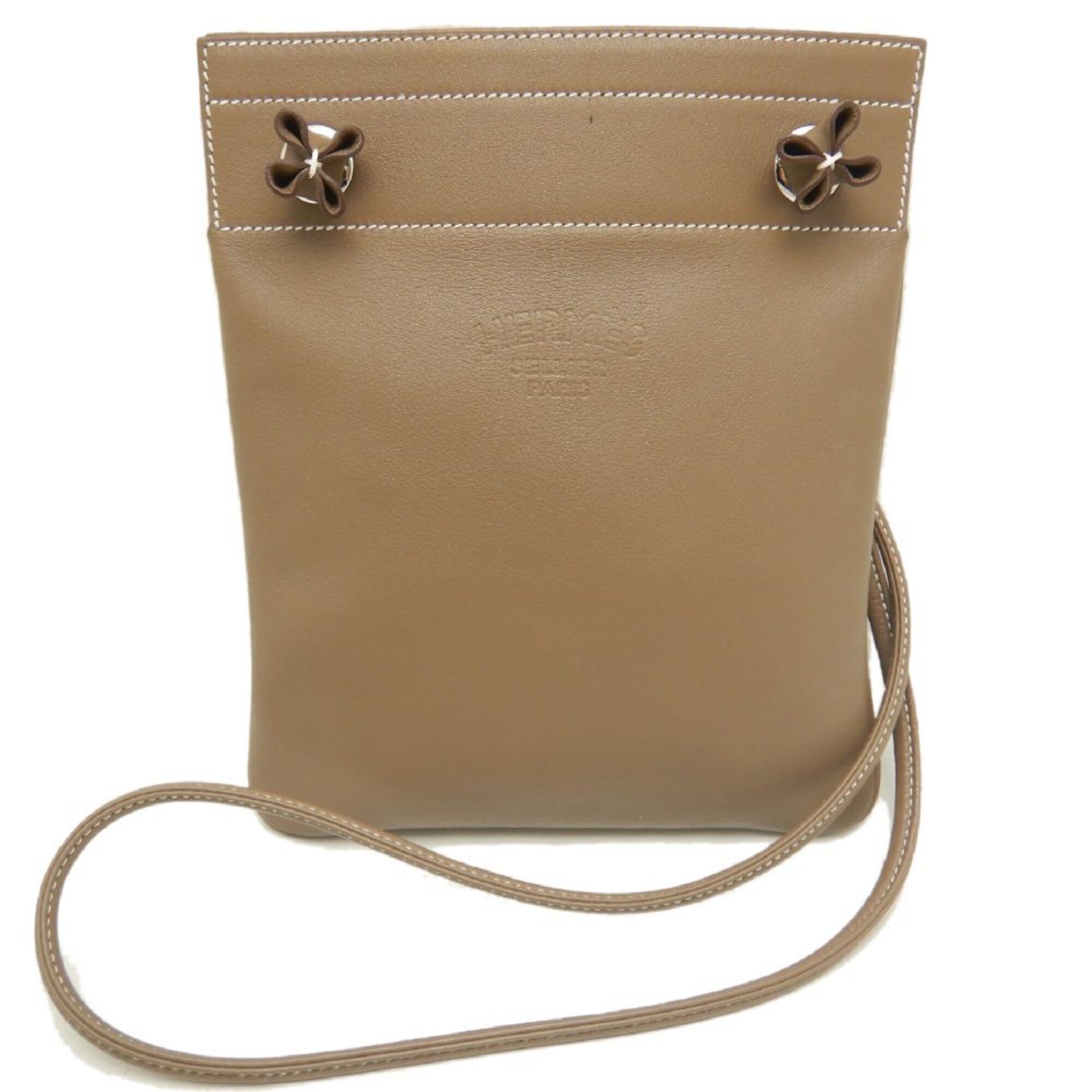 Hermes Etoupe Gray Swift Leather Shoulder Bag (Pre-Owned)
