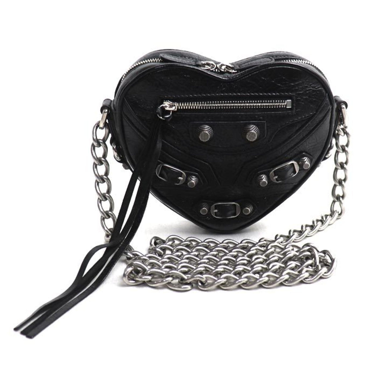 Balenciaga Black Leather Shoulder Bag (Pre-Owned)