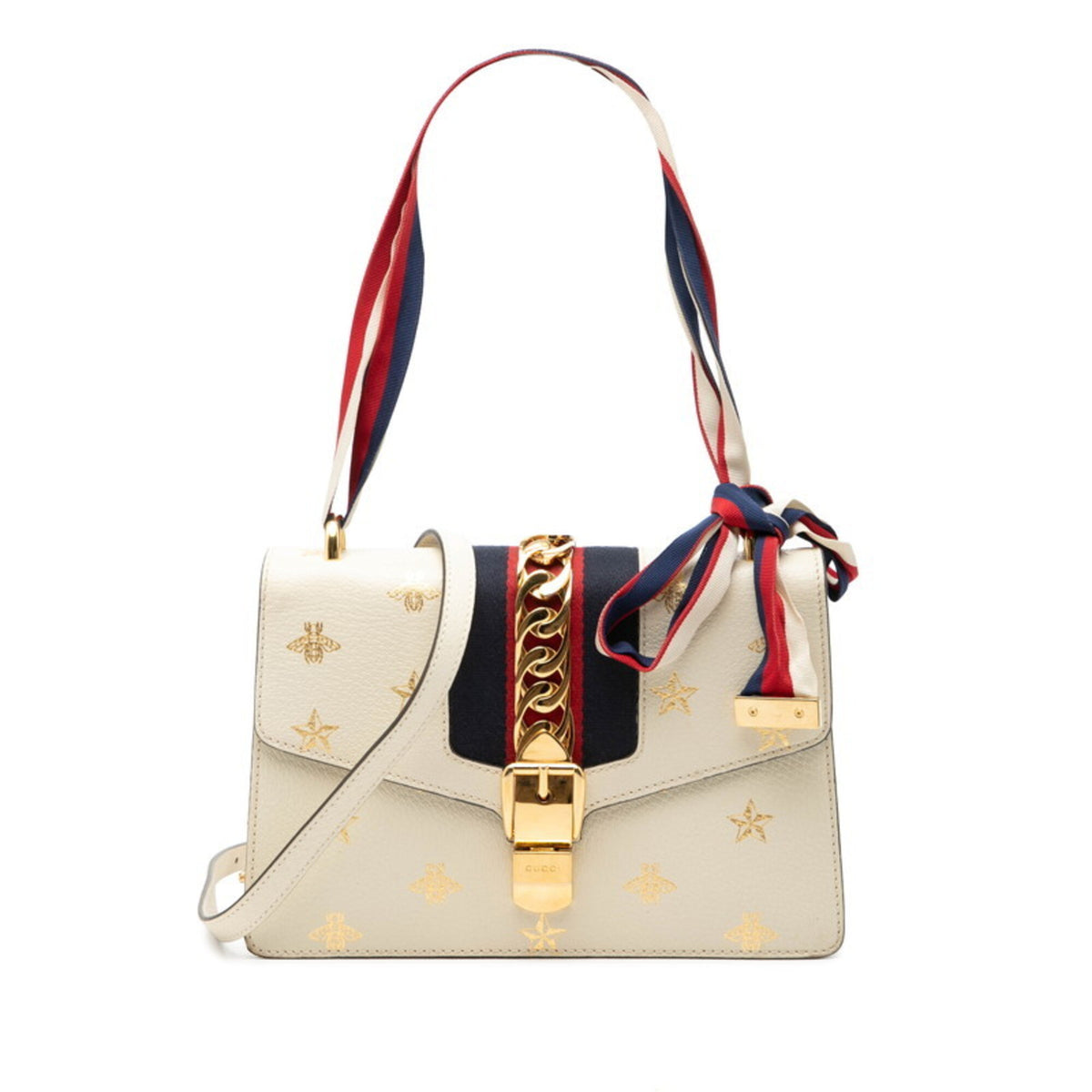 Gucci Ivory Leather Shoulder Bag (Pre-Owned)